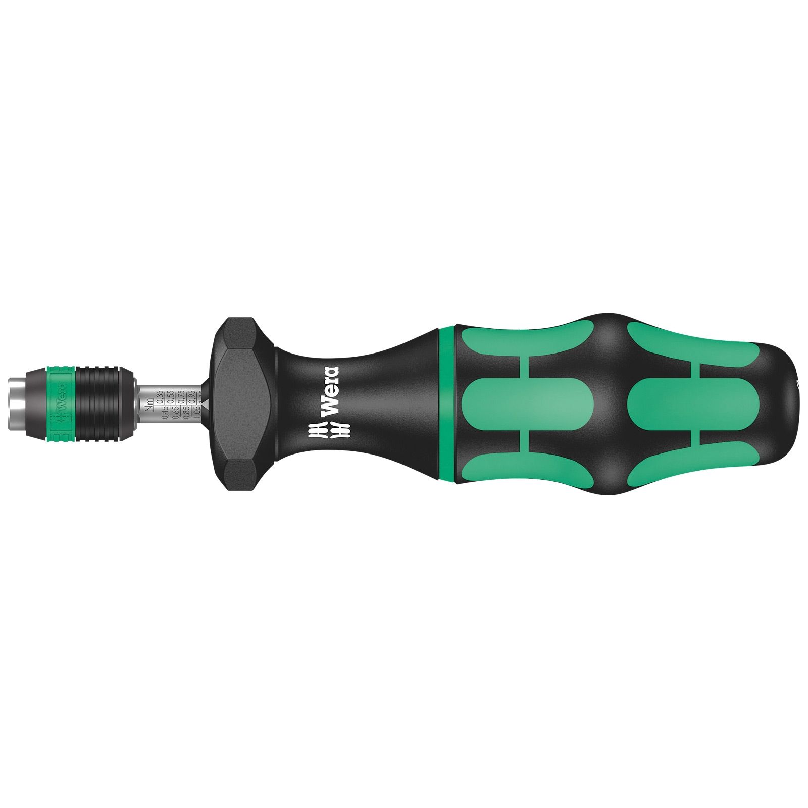 Wera Serie 7400 Kraftform einstellbarer Drehmomentschraubendreher (0,3-1,2 Nm) mit Rapidaptor Schnellwechselfutter - 074700