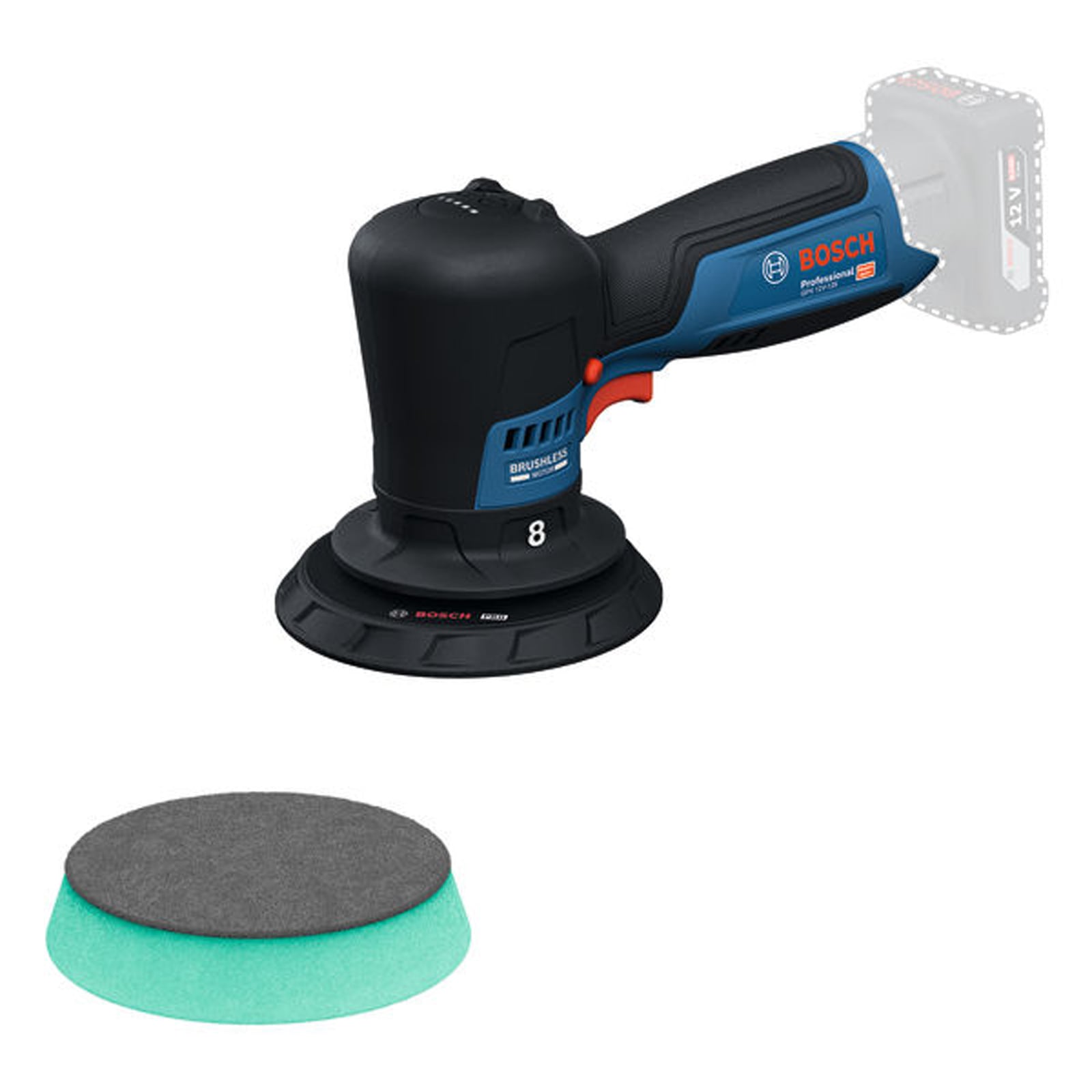 Bosch Akku-Polierer GPX 12V-125 Solo - 06019L4100