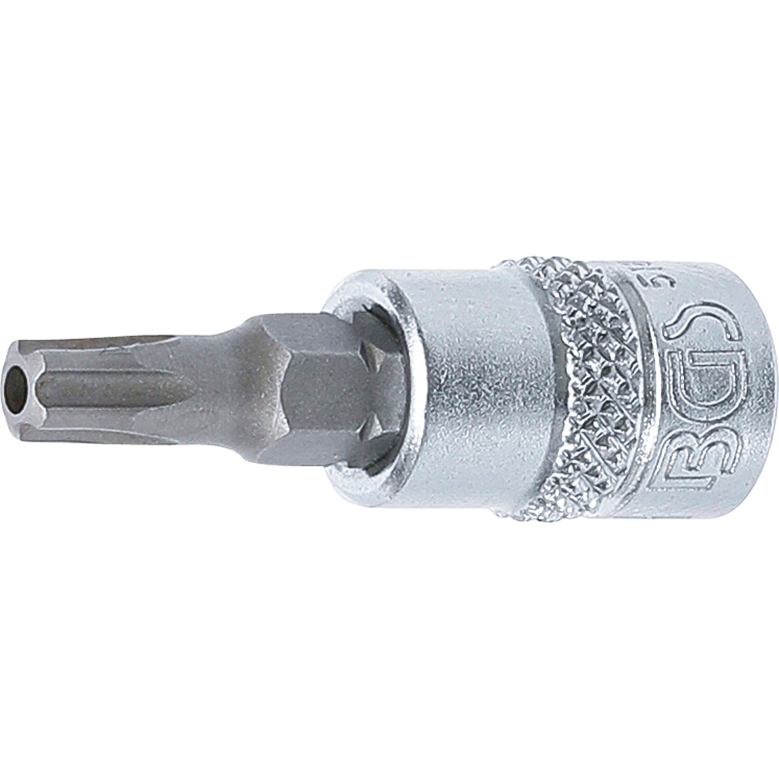 BGS Bit-Einsatz Antrieb Innenvierkant 6,3 mm (1/4") TS-Profil (für Torx Plus) mit Bohrung TS27 - 5184-TS27