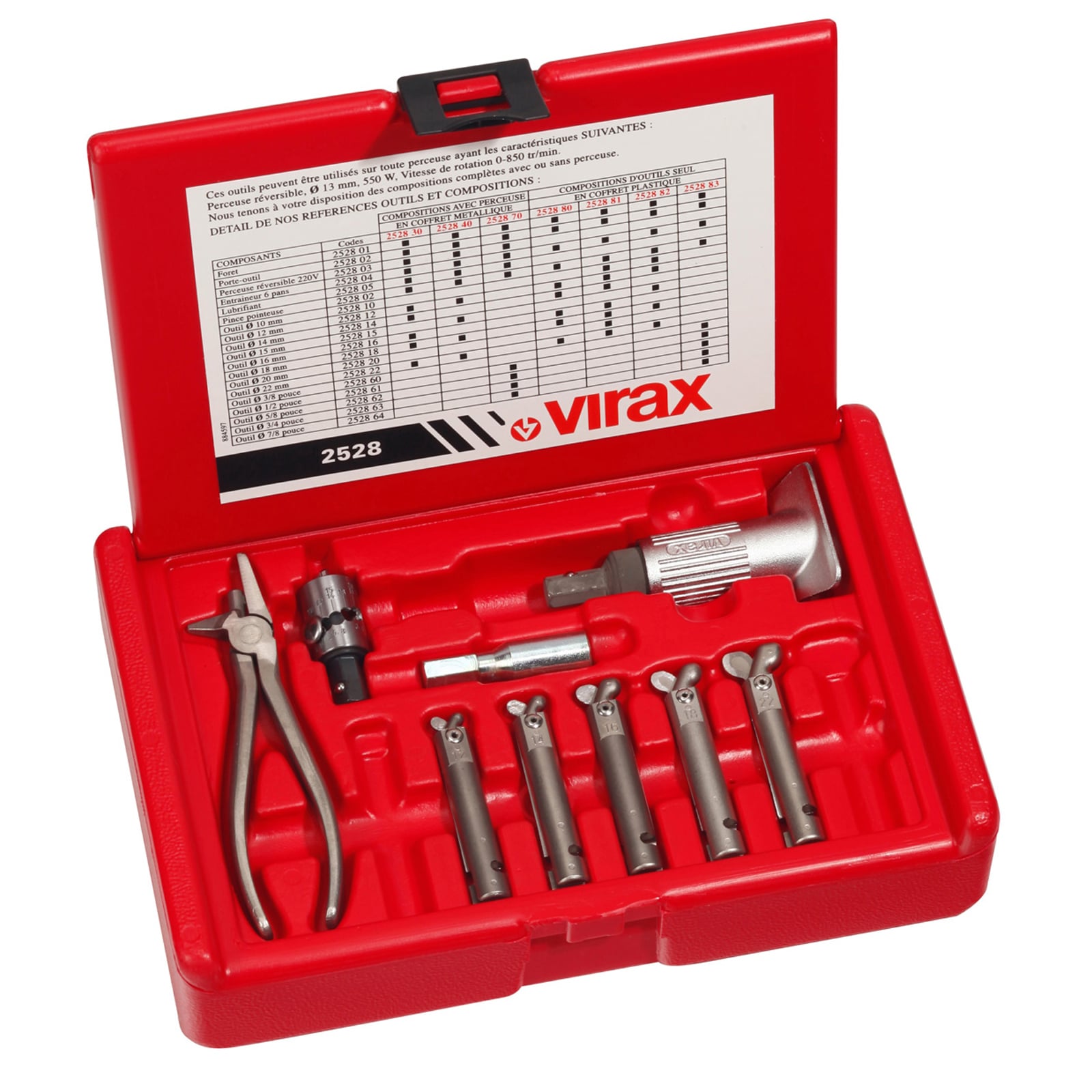 VIRAX Extrudax 12-14-16-18-22 mm mit Bohrer - 252830