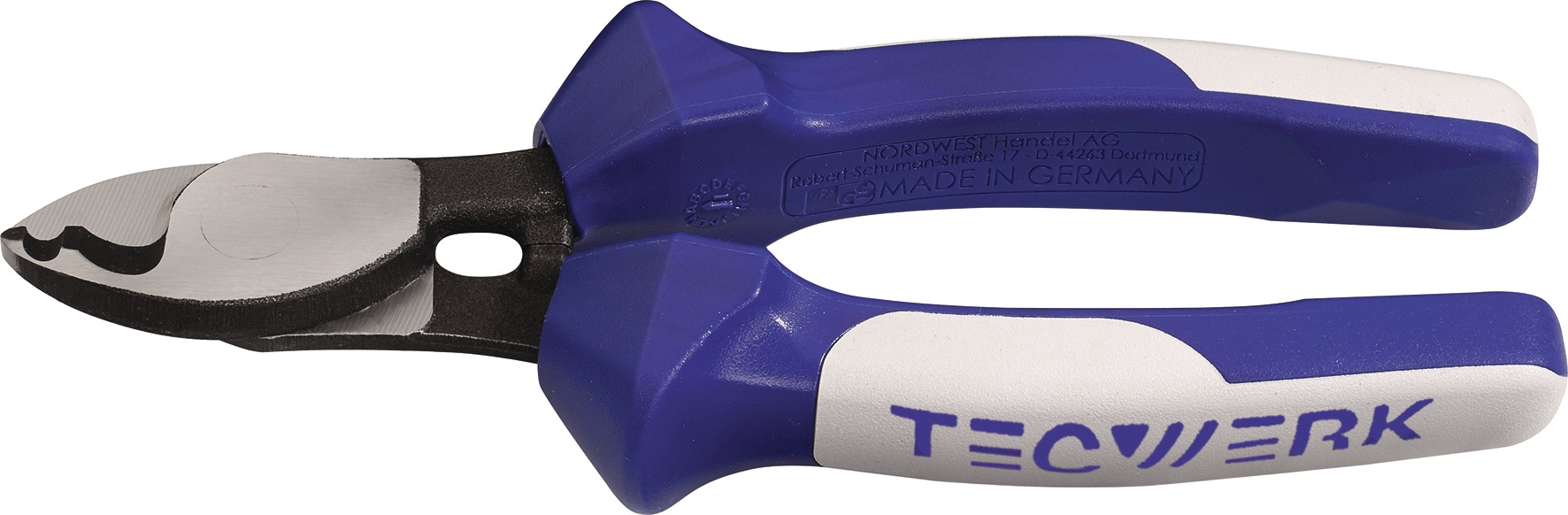 Kabelschere L.160mm Kopf pol.Mehrkomp.-Hüllen TECWERK