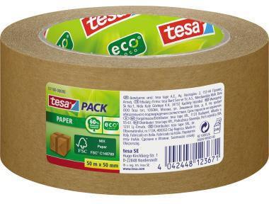 tesa Packband tesapack Paper EcoLogo 57180-00000 50mmx50m braun