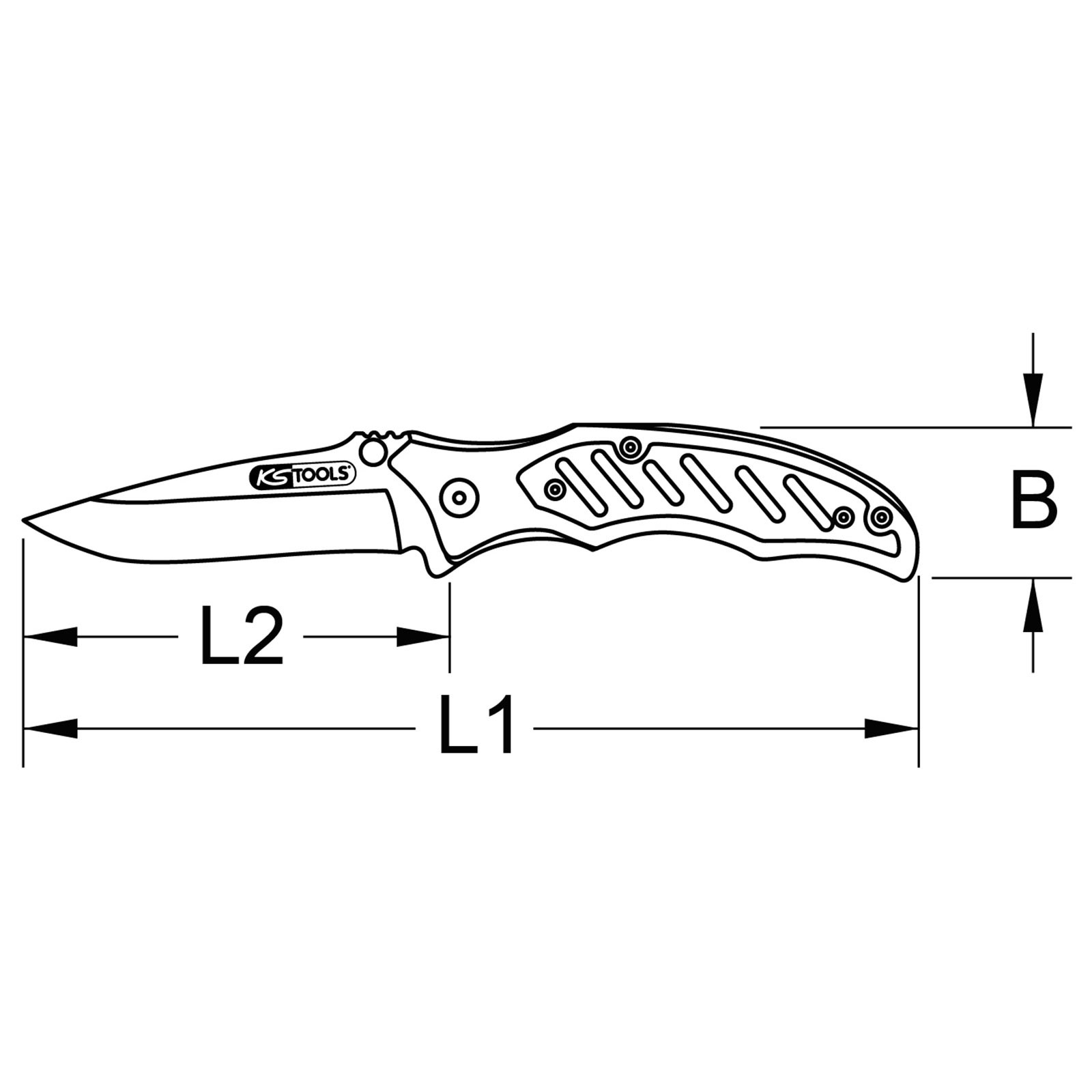 KS TOOLS Klappmesser mit Arretierung 25 mm - 907.2105