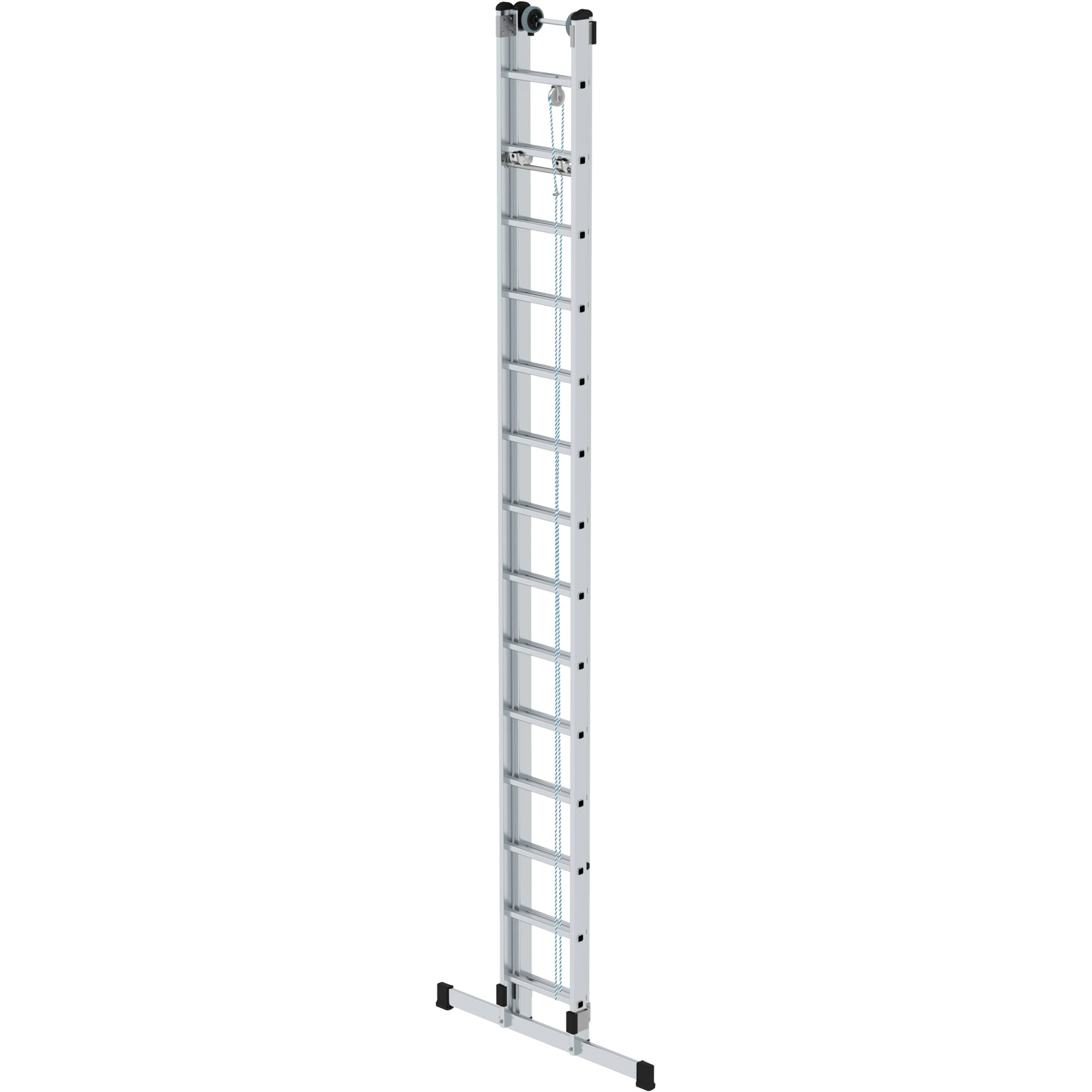 Günzburger Steigtechnik Sprossen-Seilzugleiter 2tlg. ohne Traverse 2 x 14 Sprossen - 021214