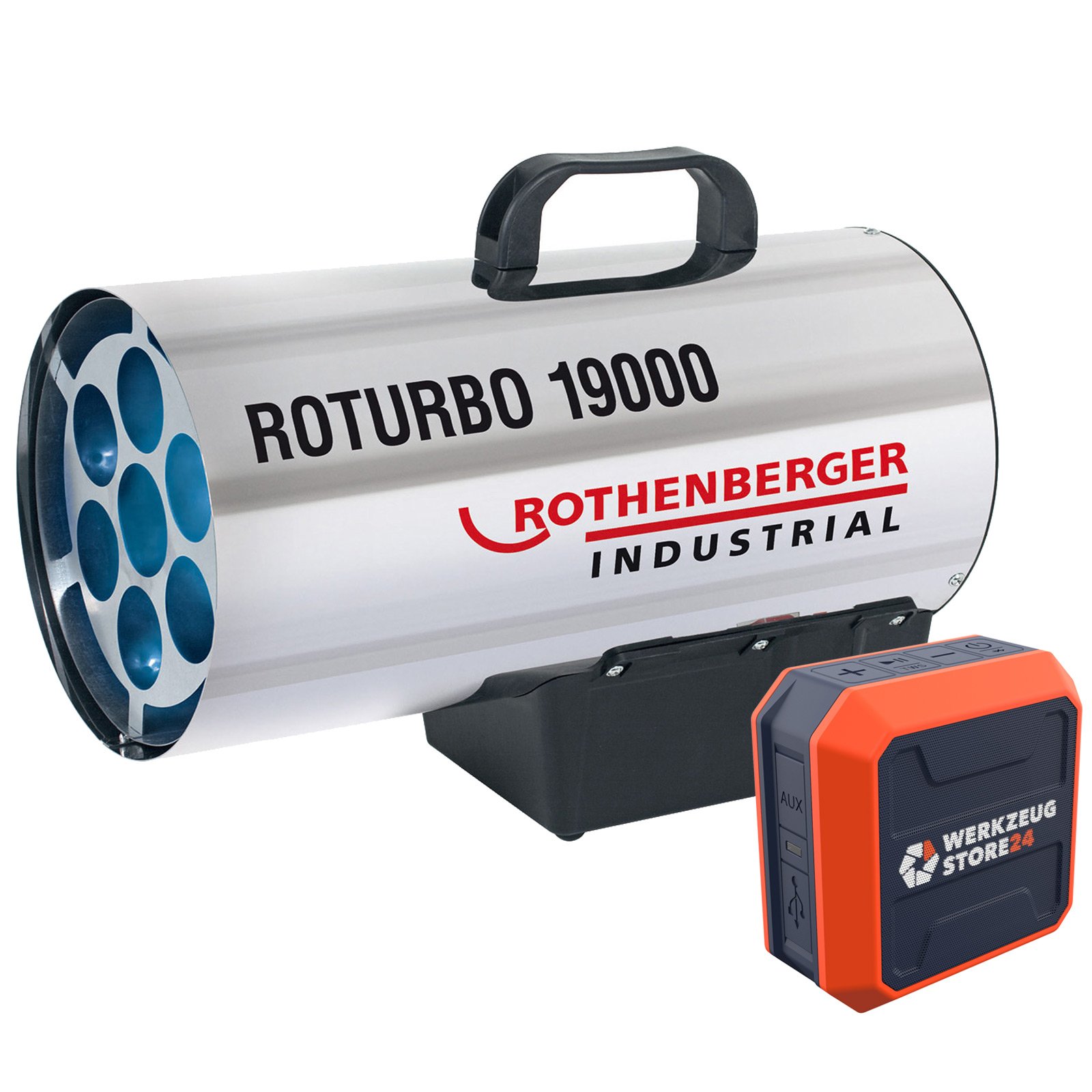 ROTHENBERGER Industrial Heizkanone ROTURBO 19000 mit Piezo inkl. Bluetooth Lautsprecher - 1500000051