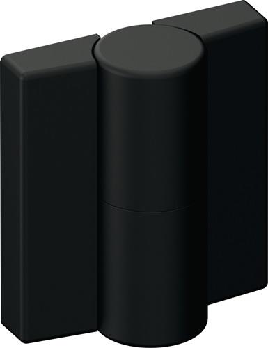 HEWI Scharnier DIN re.H.52mm B.47mm PA m.Metalleinleger tiefschwarz,ma - B9505B.50R 90