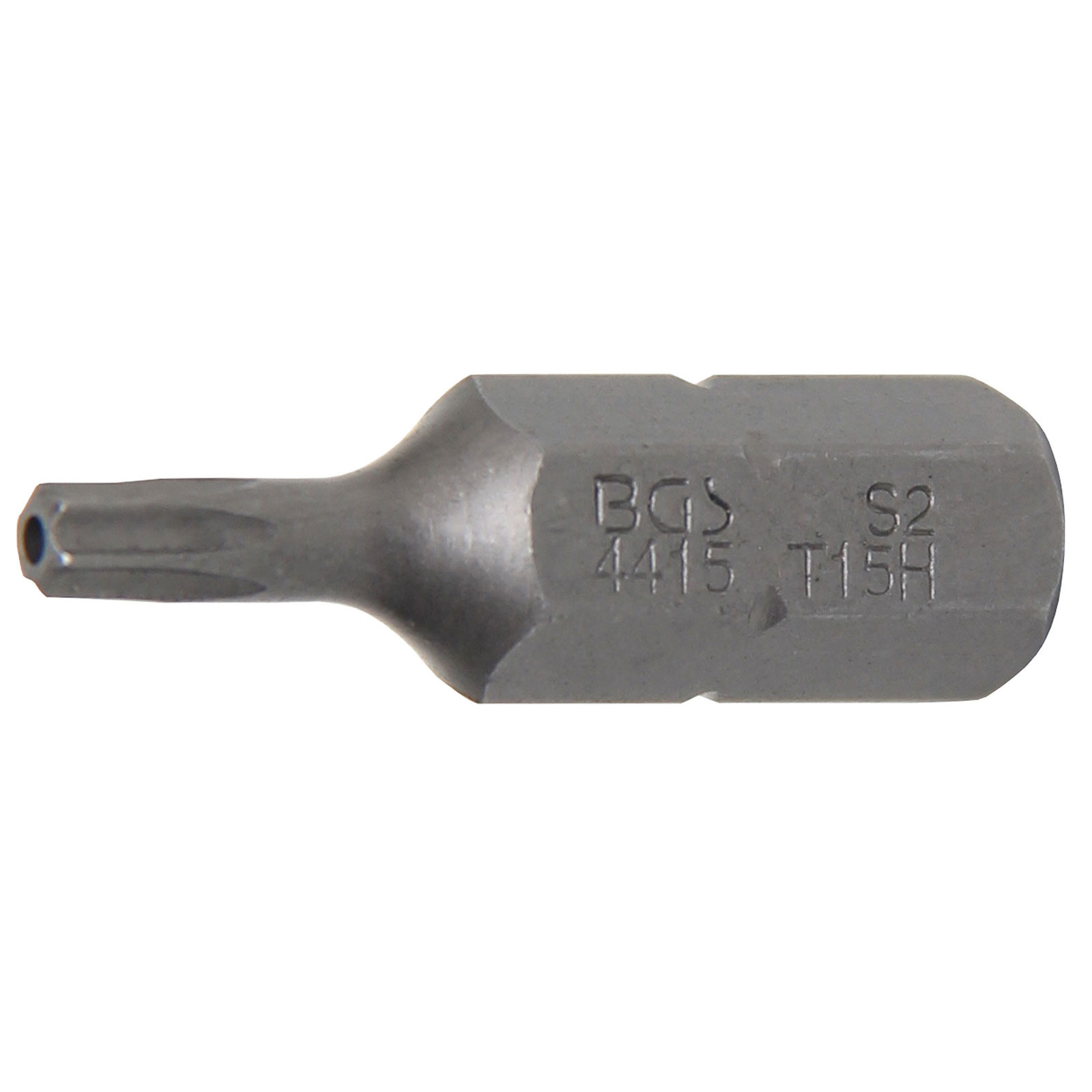 BGS Bit Antrieb Außensechskant 8 mm (5/16") T-Profil (für Torx) mit Bohrung T15 - 4415