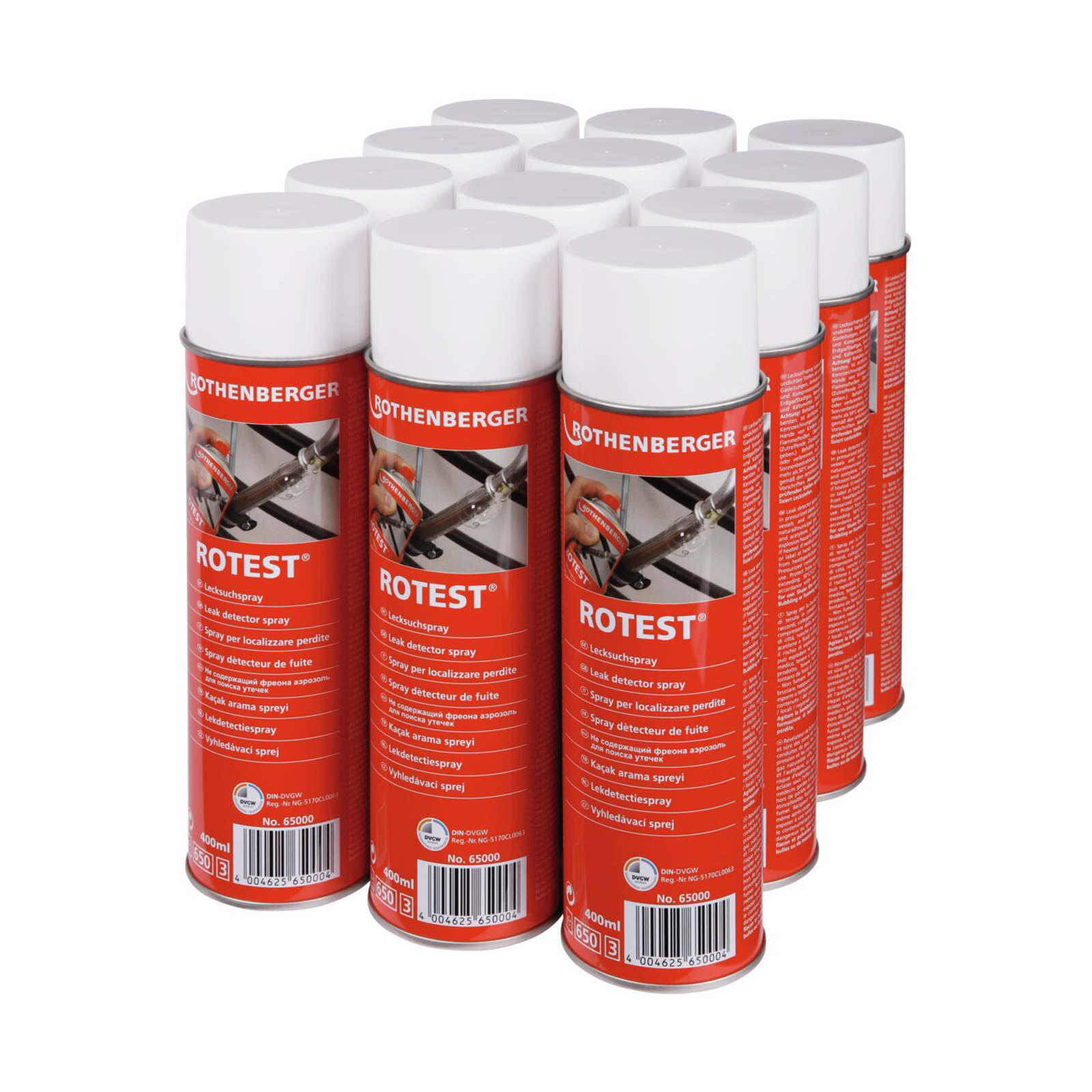 ROTHENBERGER Lecksuchspray 400ml 12er Pack - 1000000442