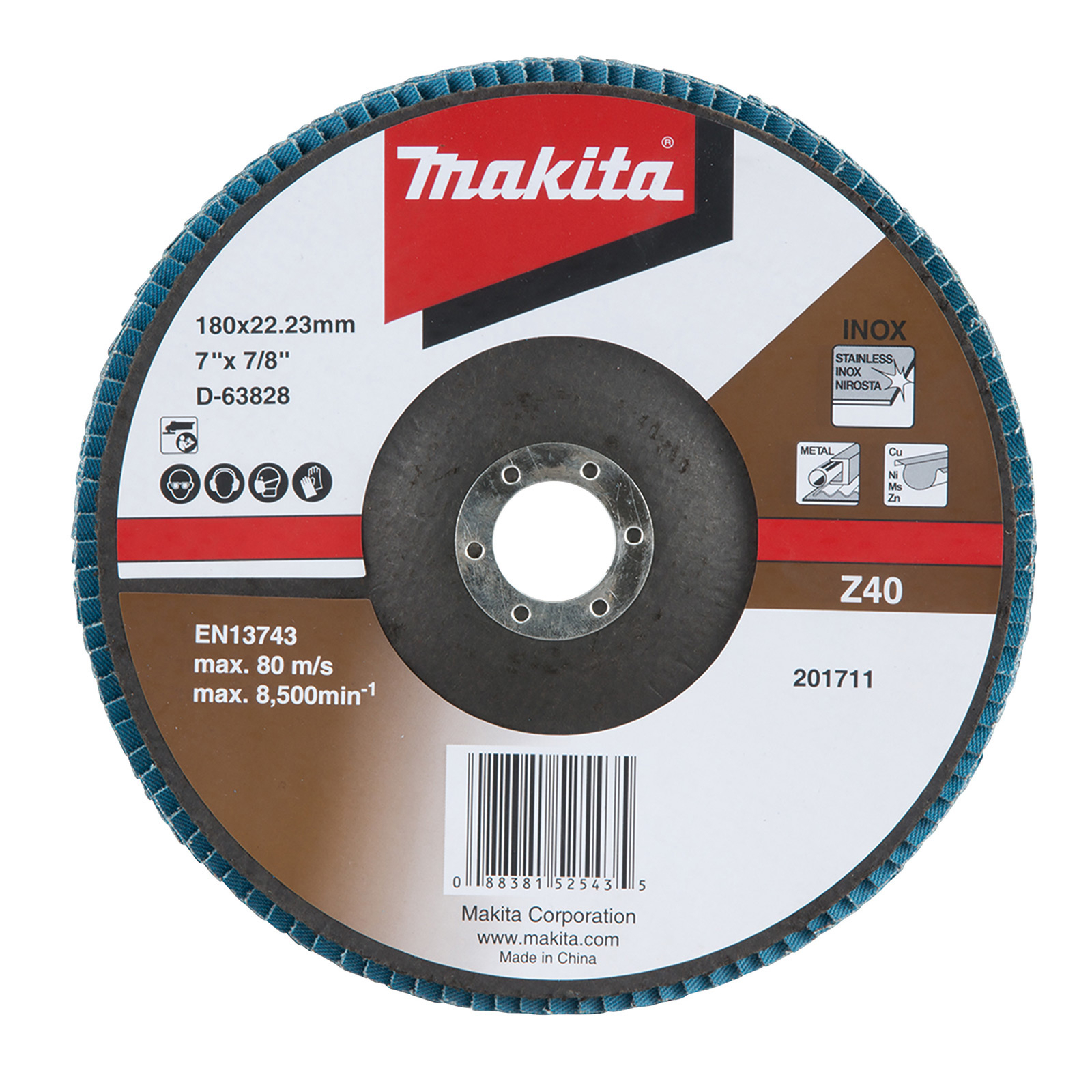 Makita Fächerschleifscheibe 180 mm Z40 - D-63828