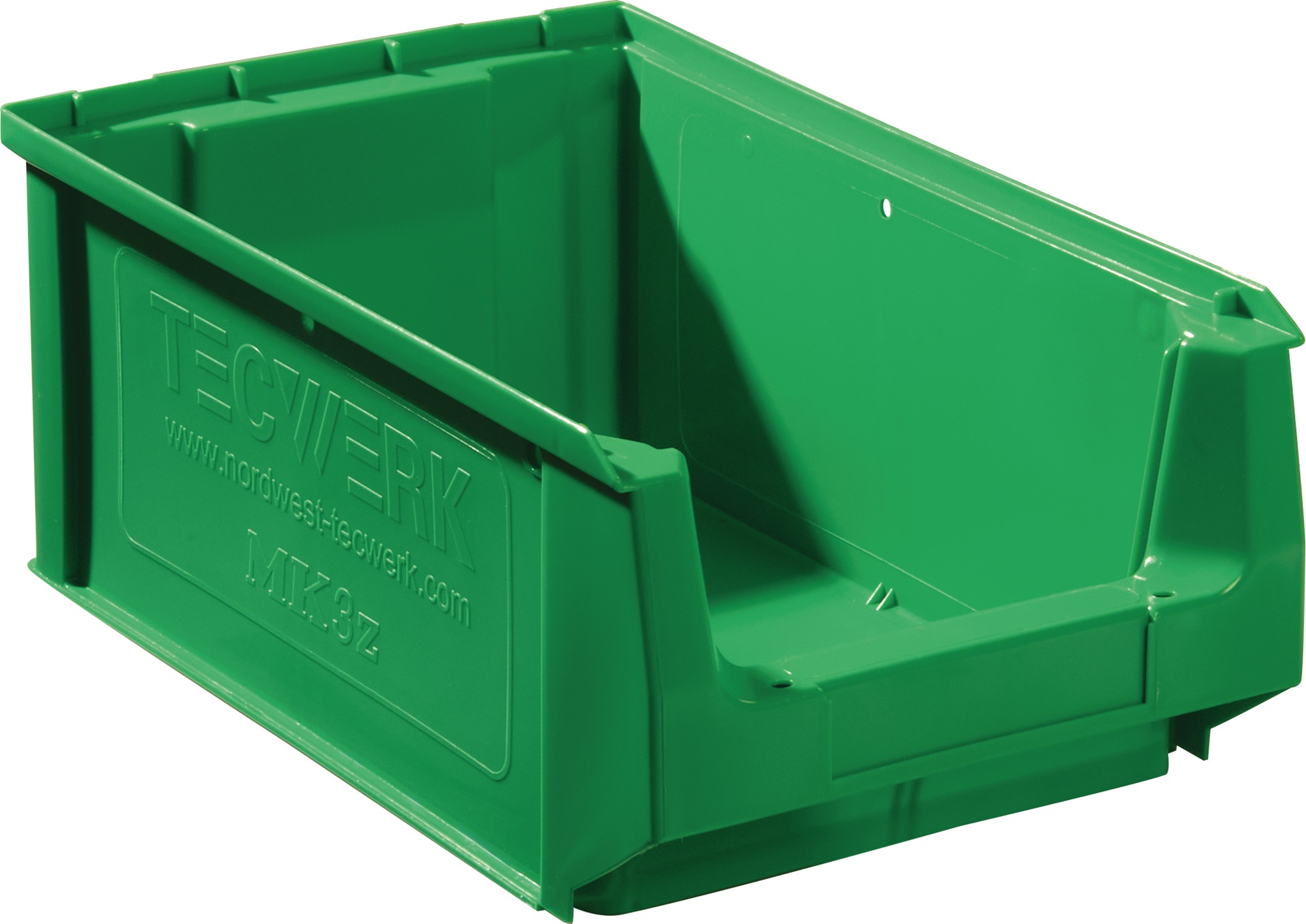 Sichtlagerkasten L350/300xB210xH140mm PE grün TECWERK
