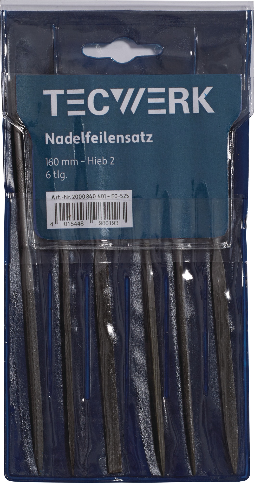 Nadelfeilensatz L.160mm Hieb 2 6-tlg.TECWERK