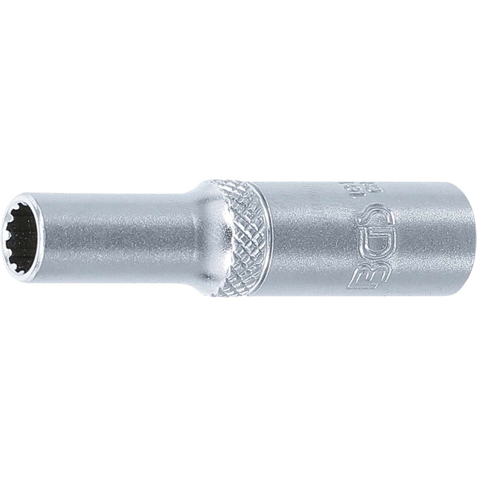 BGS Steckschlüssel-Einsatz Gear Lock tief Antrieb Innenvierkant 6,3 mm (1/4") SW 6 mm - 10156