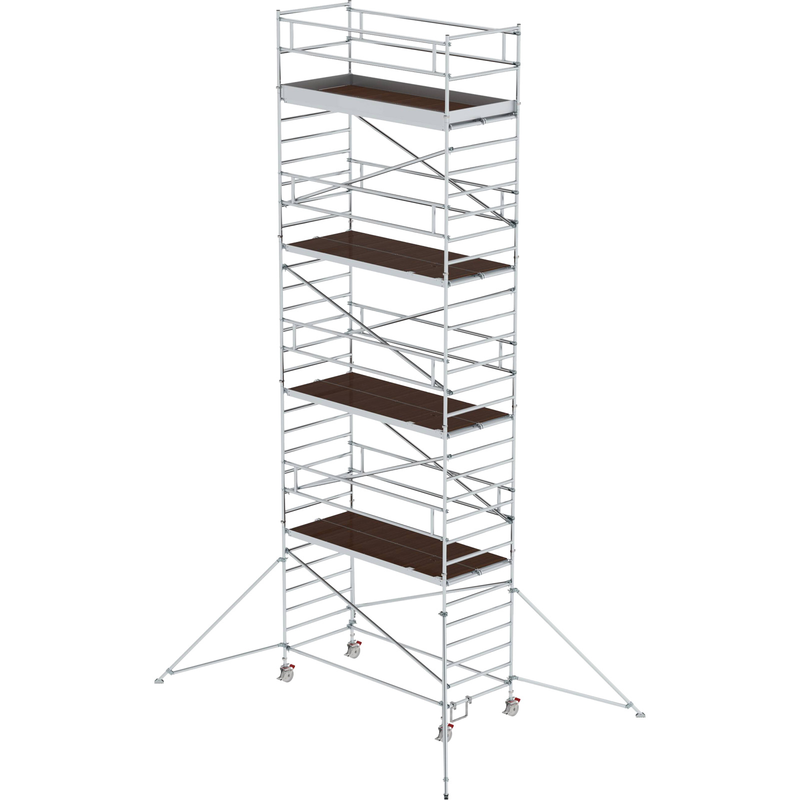 Günzburger Steigtechnik Rollgerüst 1,35 x 3 m mit Ausleger & Doppel-Plattform Plattformhöhe 8,35 m - 169836