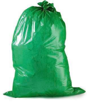 Müllsack Premium Inhalt 120l Maße 700x1100mm Stärke 45µ PE grün TRANSPAK