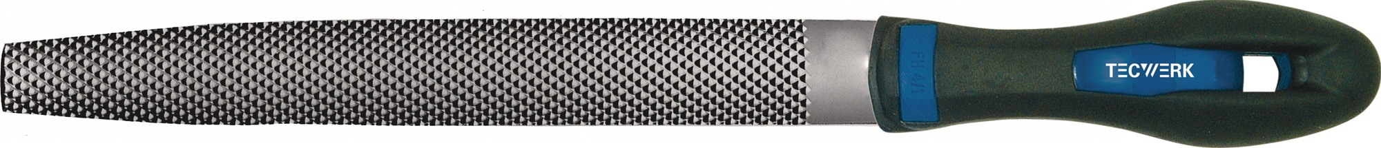 Kabinettraspel DIN 7263 D L.200mm Q.24x5mm Hieb 2 halbrd.2K-Ergo TECWERK
