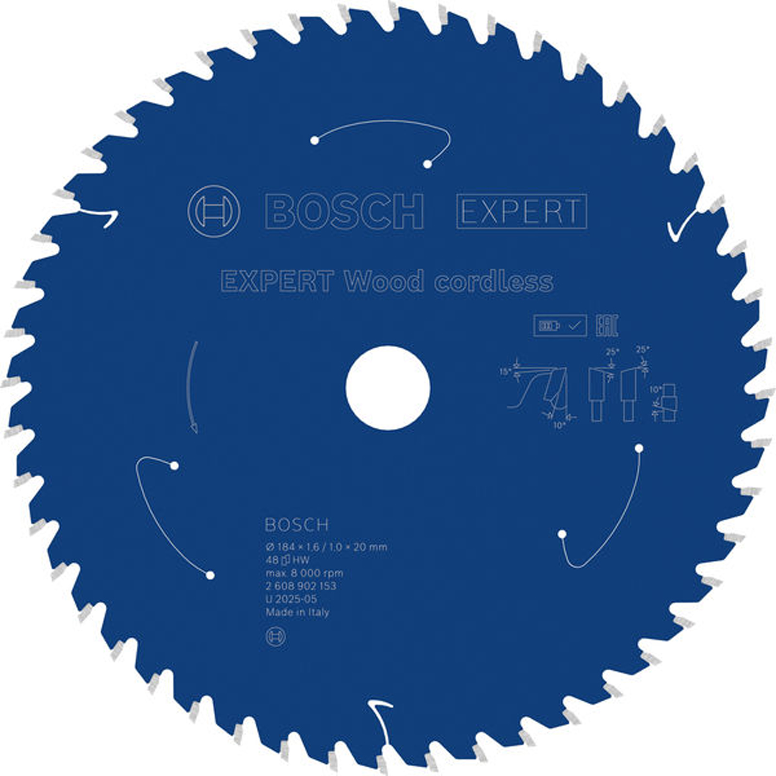 Bosch EXPERT Wood Kreissägeblatt 184x20 mm Z48 - 2608902153