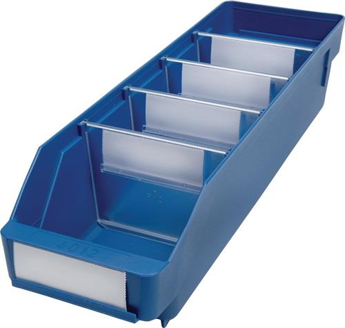 Regalkasten L400 x B120 x H95 mm blau PP - 510202