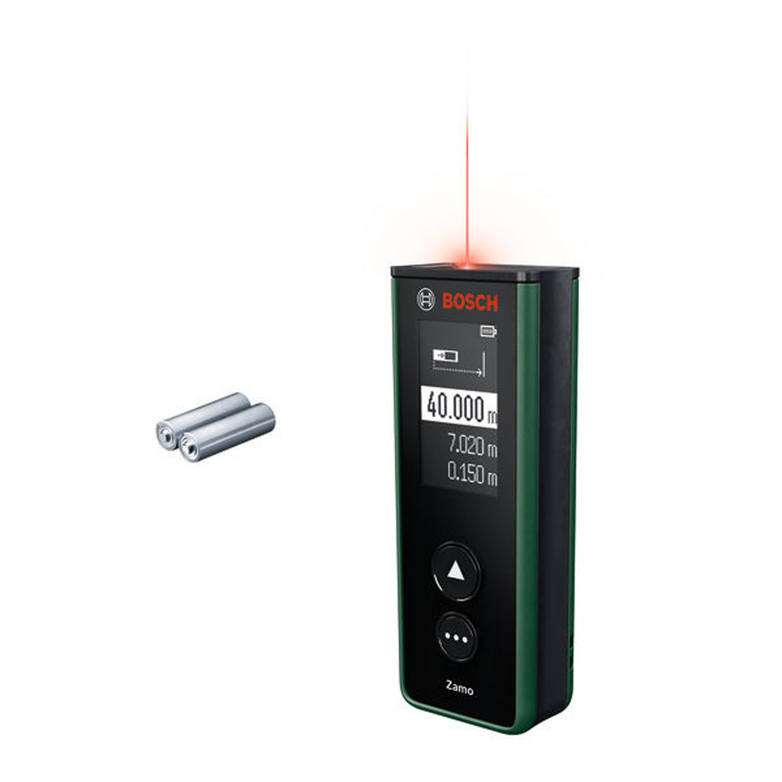 Bosch Digitaler Laser-Entfernungsmesser Zamo / 2x Akku 1,2V HR03 - 0603672H00