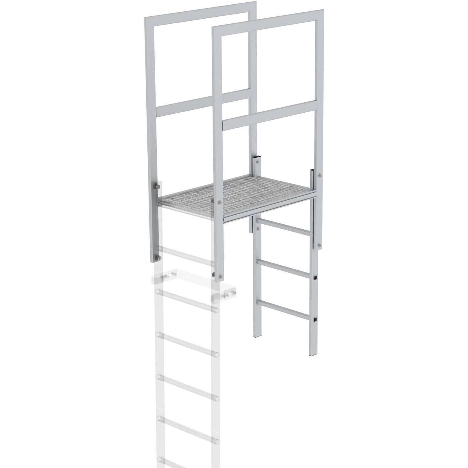 Günzburger Steigtechnik Attika-Überstieg Aluminium eloxiert