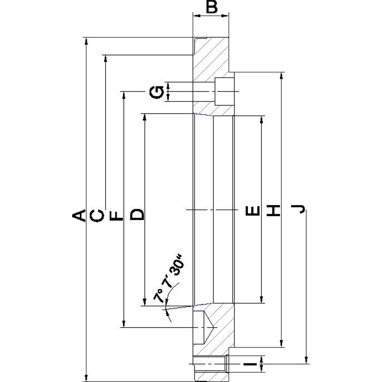 Röhm Kurzkegelflansch, Außen-Ø 315, Kurzkegel 8, ISO 702-1 - 176817