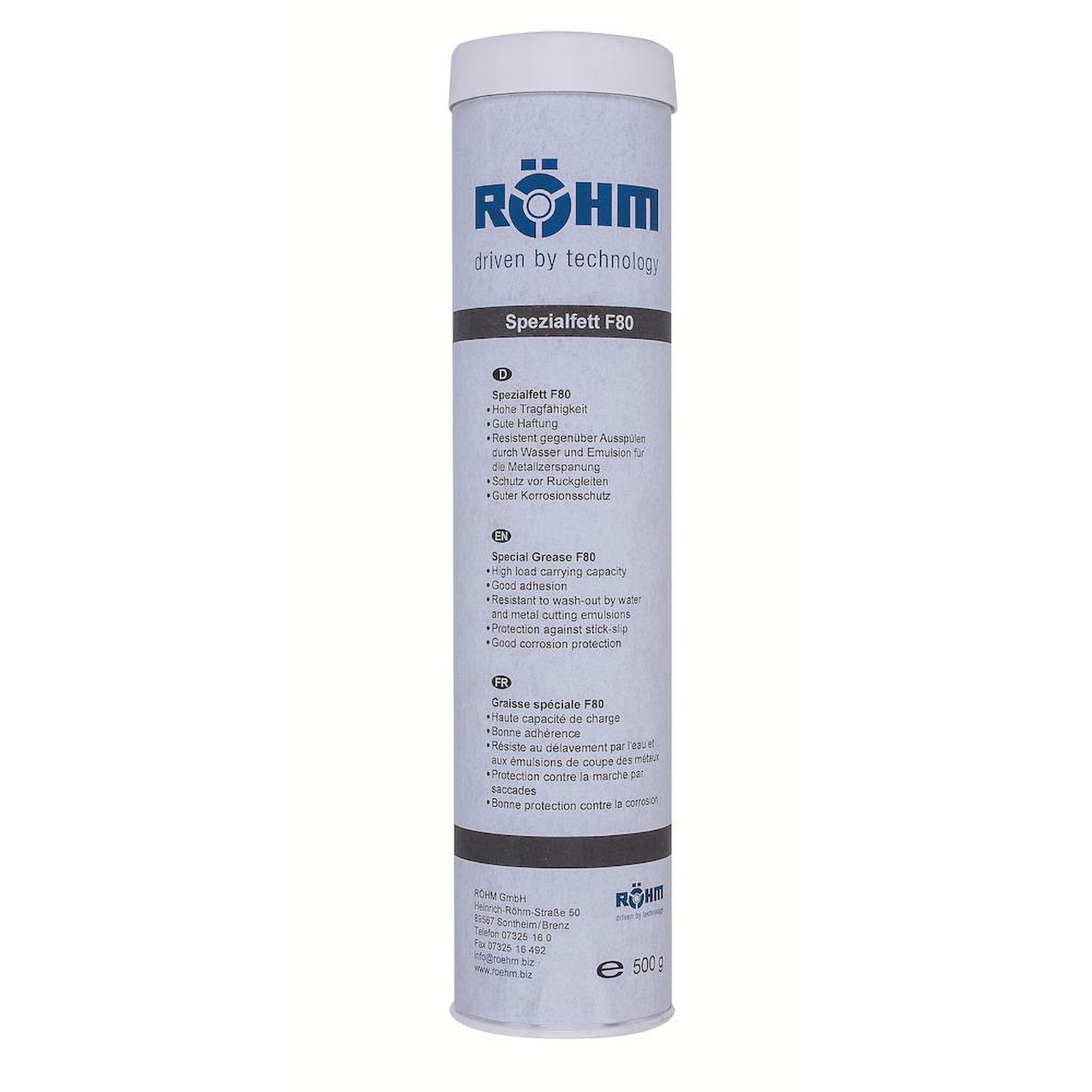 Röhm Spezialfett F80, 500g.  Patrone - 308555
