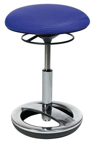 Hocker m.Standfußring Polster blau Sitz-H.440-570mm TOPSTAR