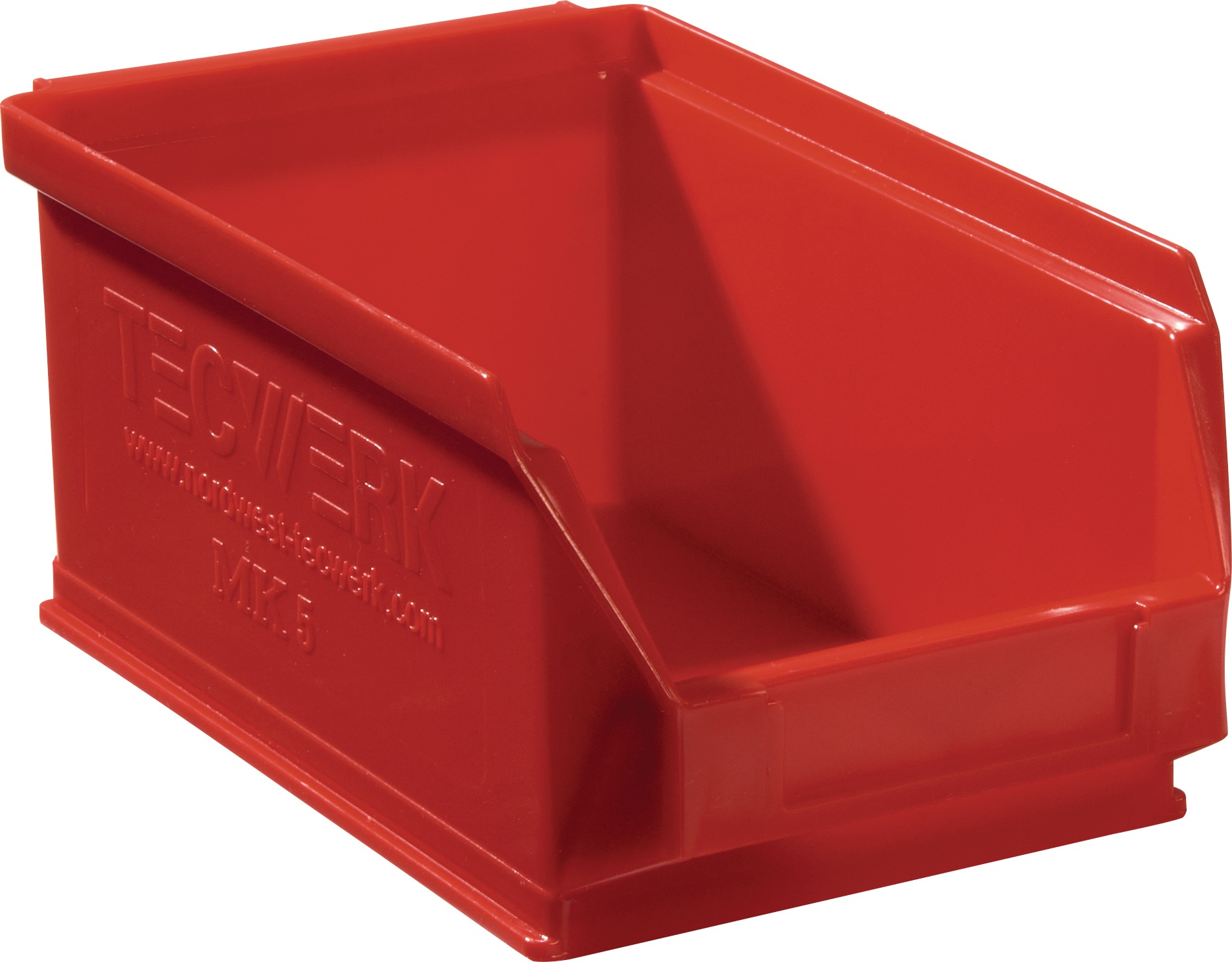 Sichtlagerkasten L160/140xB100xH75mm PE rot TECWERK