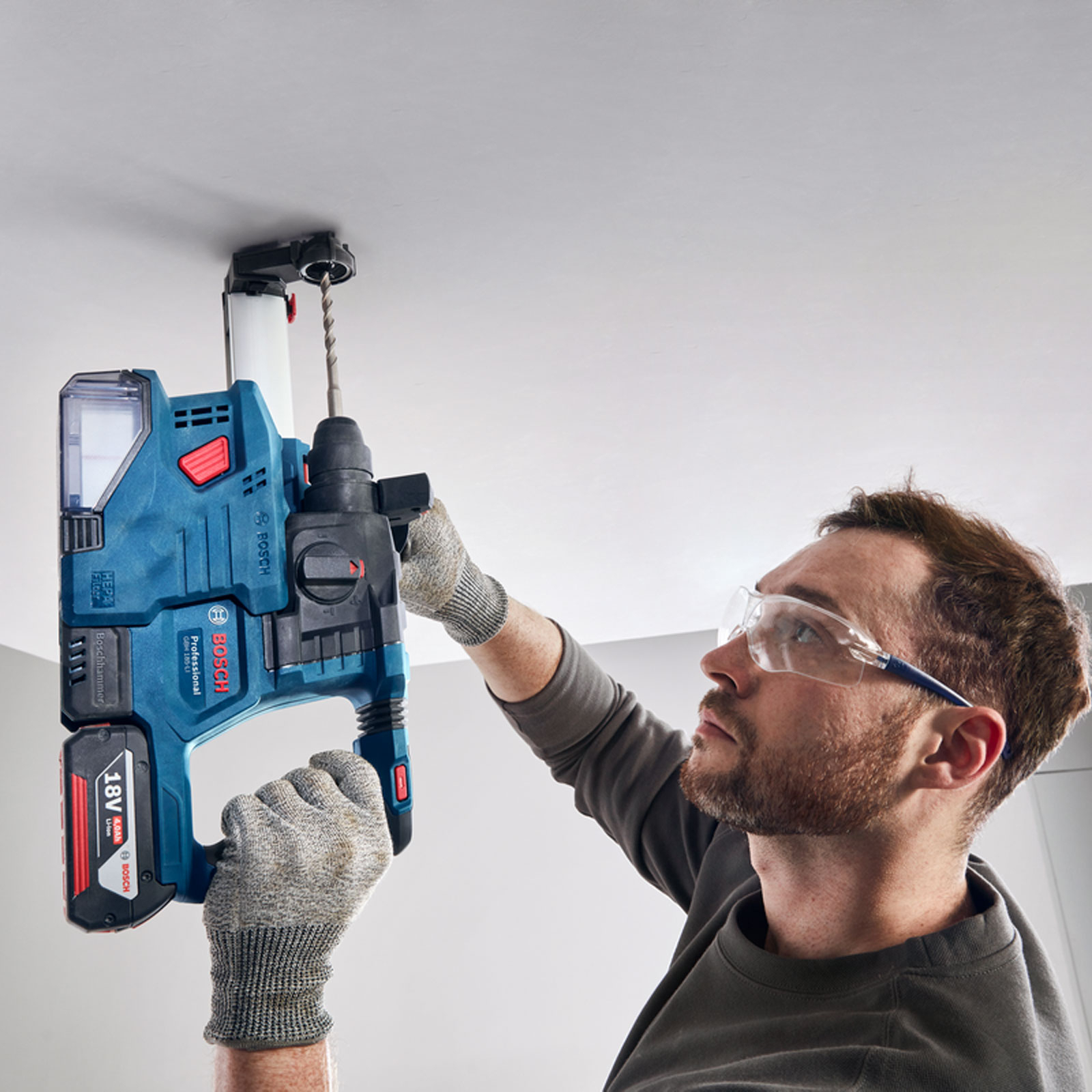 Bosch Akku-Bohrhammer mit SDS plus GBH 18V-22 Solo in L-Boxx - 0611924001