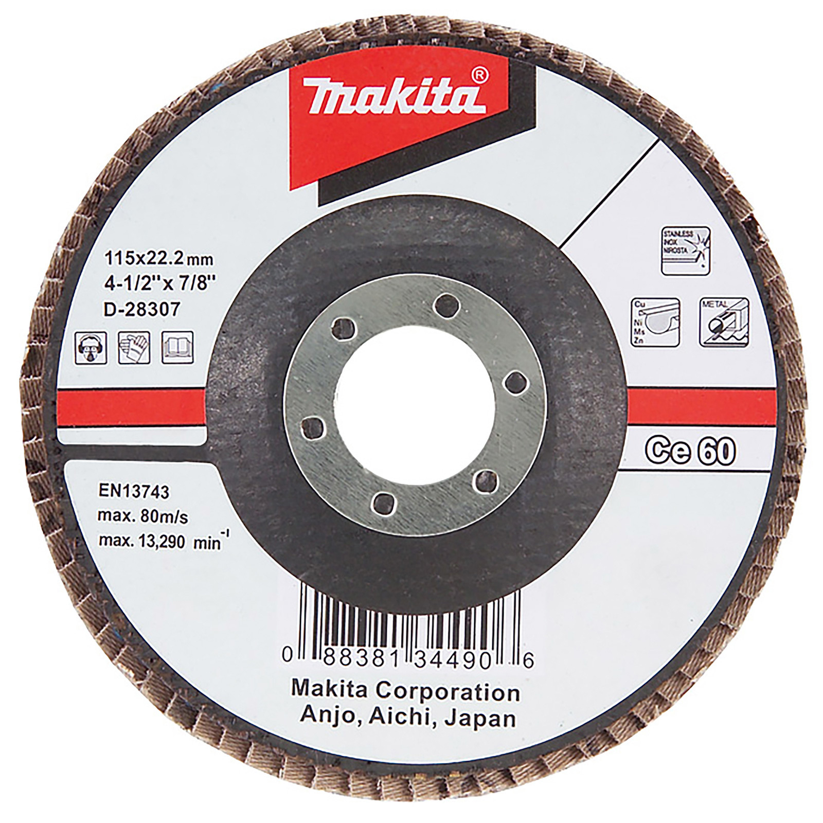 Makita Fächerschleifscheibe 180 mm 40 - D-28379