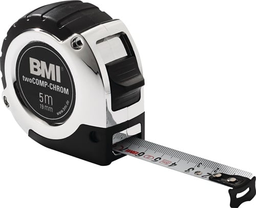 BMI Taschenrollbandmaß chrom L.3m B.16mm mm/cm EG II Ku.Automatic - 475341221