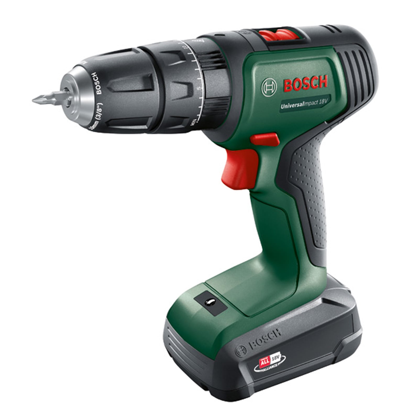 Bosch Akku-Bohrschrauber UniversalImpact 18V, 1 x Akku PBA 18V 1.5Ah, Tragekoffer