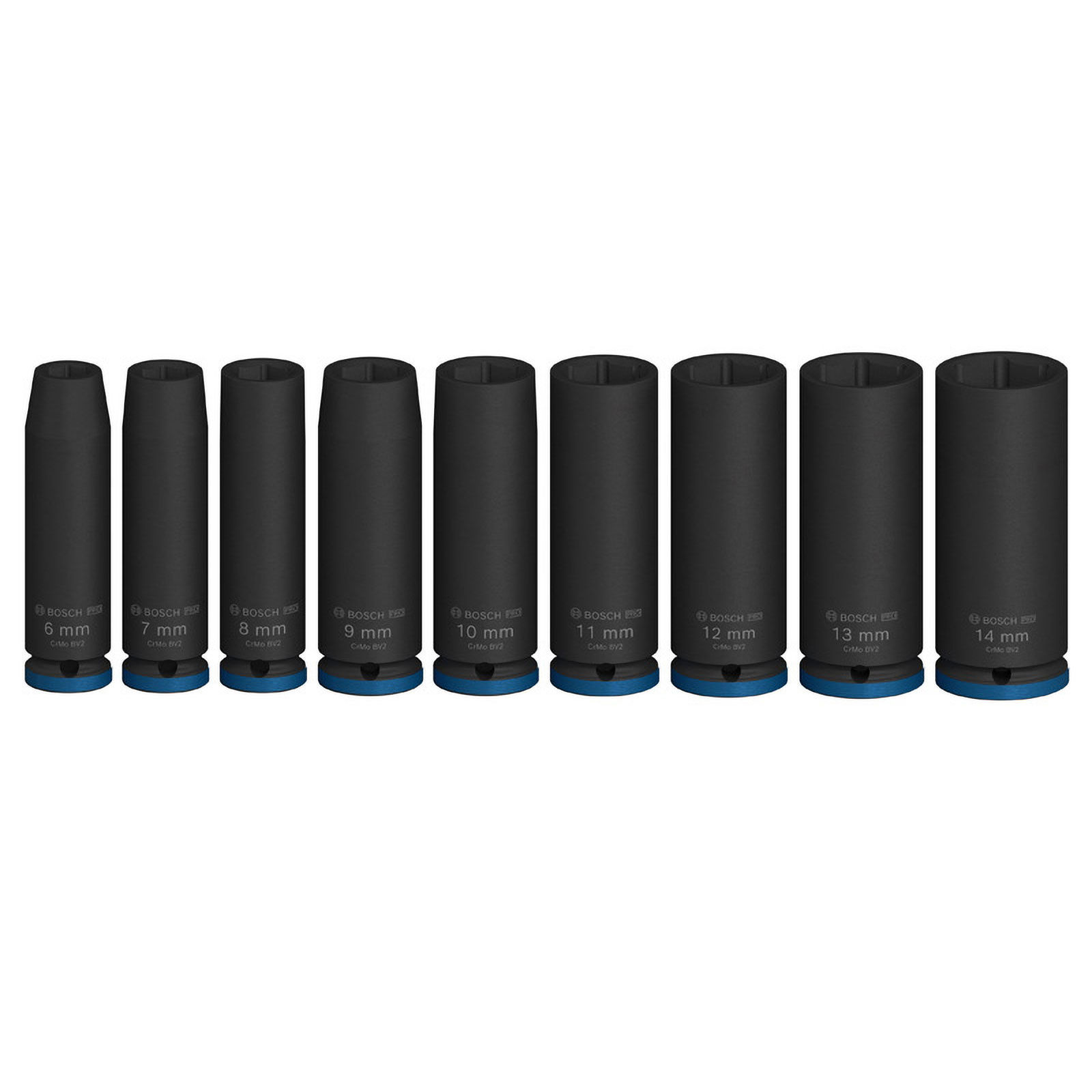 Bosch PRO Impact Socket Set, 1/4 Zoll, tief, 9‑tlg. - 2608003035