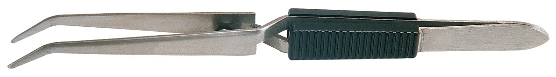 Lötkreuzpinzette Gesamt-L.160mm geb.Spitzen VA TECWERK