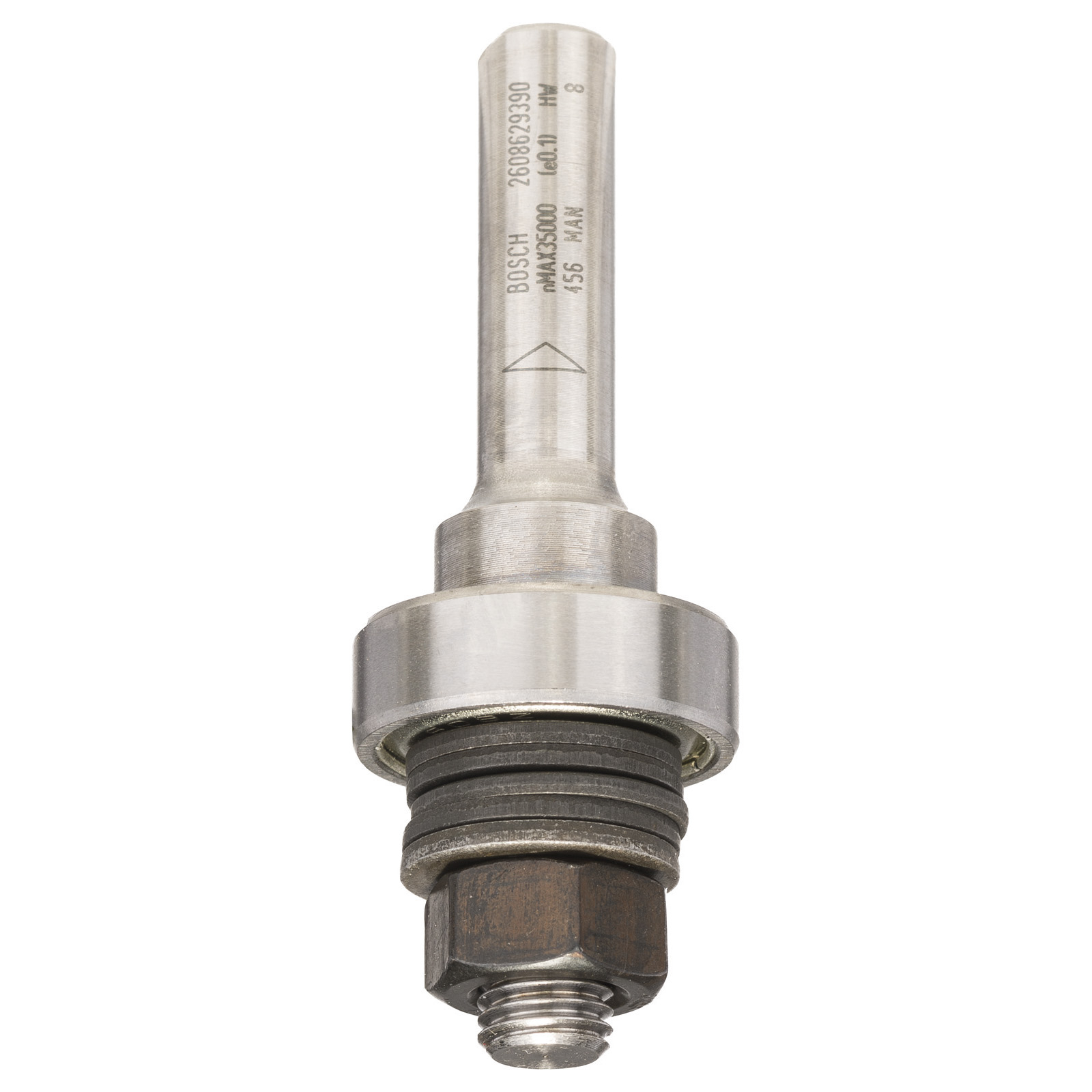 Bosch Schaft für Scheibenfräse mit Führungskugellager 8 mm D 22 mm G 60,3 mm - 2608629390