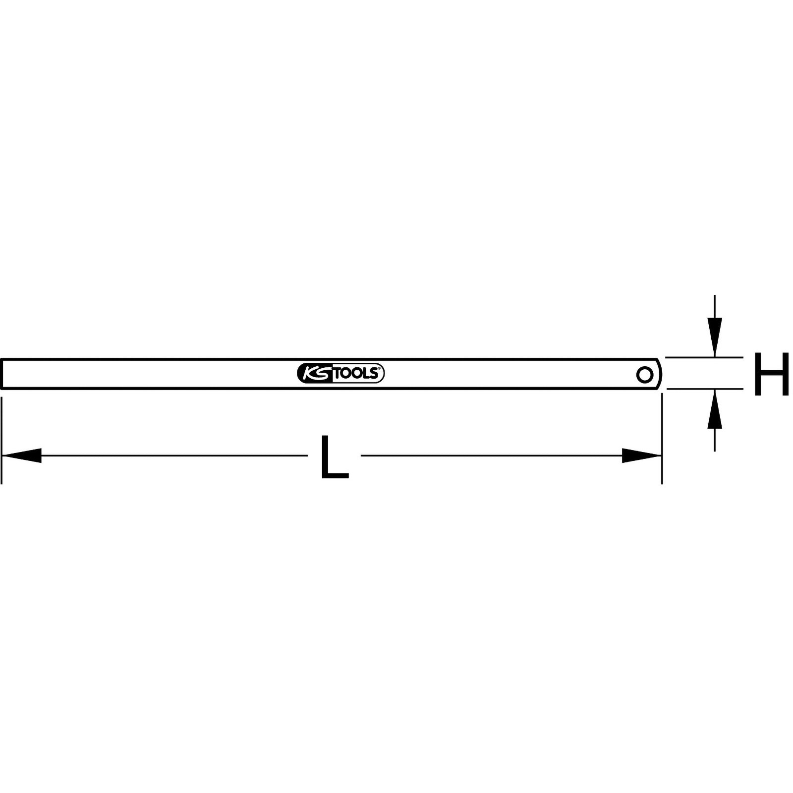 KS TOOLS Flexibler Stahlmaßstab 300 mm - 300.0104