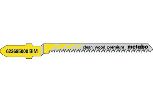 Stichsägeblätter clean wood premium Nutz-L.57mm Zahnt.1,4mm BiMetall Metabo