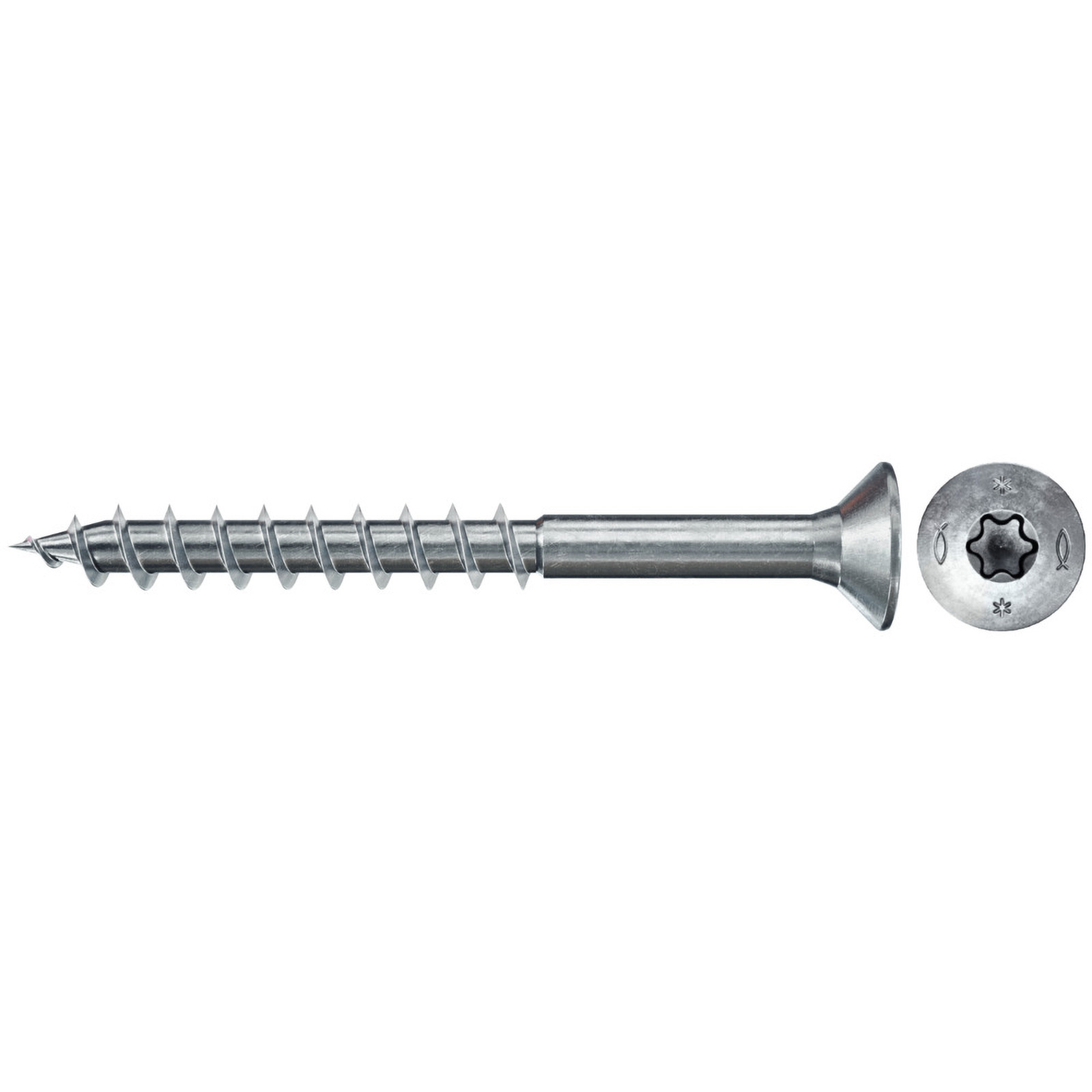 Fischer Power-Fast II FPF II CTP BC Senkkopf mit Innenstern TX Teilgewinde galvanisch verzinkt blau passiviert