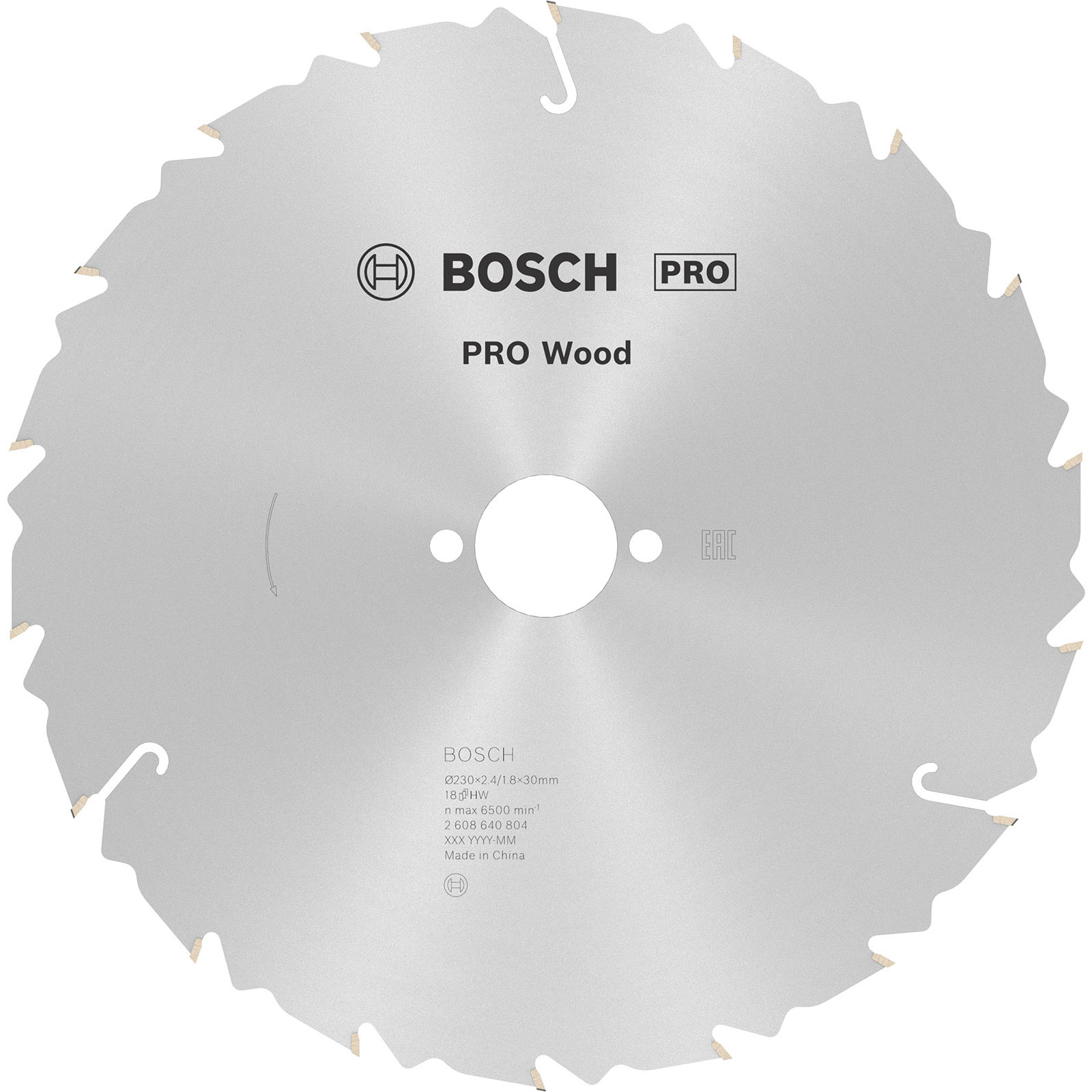Bosch PRO Wood Kreissägeblatt 230 x 2,4 x 30 mm - 2608640804