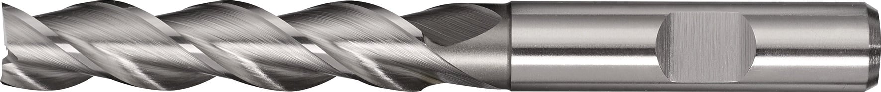Bohrnutenfräser DIN 844 Typ W D.12mm HSS-Co8 Weldon Z.3 lang TECWERK