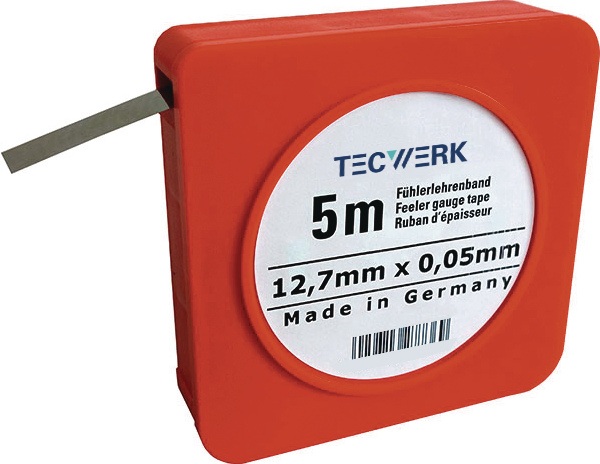 Fühlerlehrenband S.0,01mm L.5m B.12,7mm TECWERK