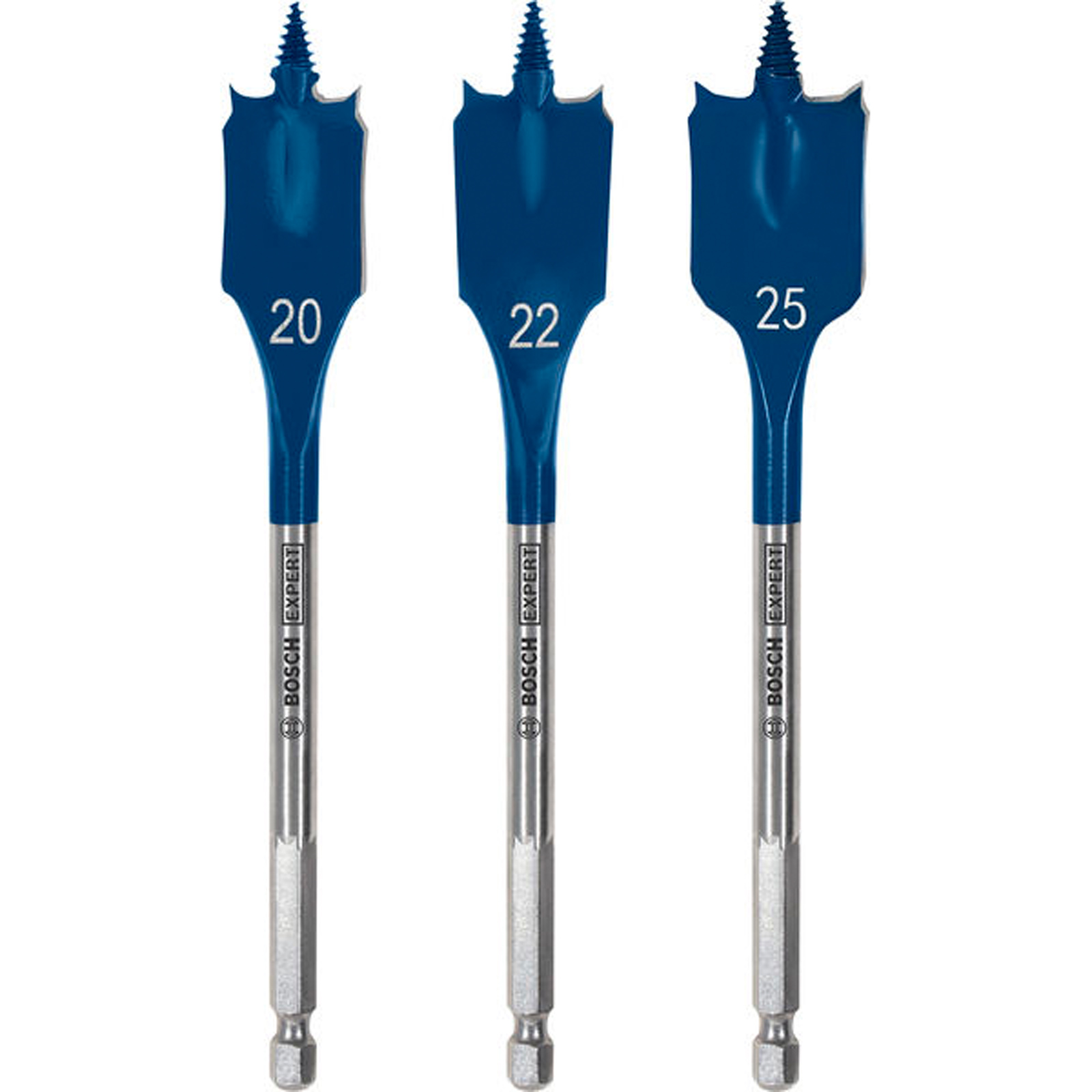 Bosch EXPERT Self Cut Speed Flachfräsbohrer-Set 20/22/25 mm 3-tlg. - 2608902107