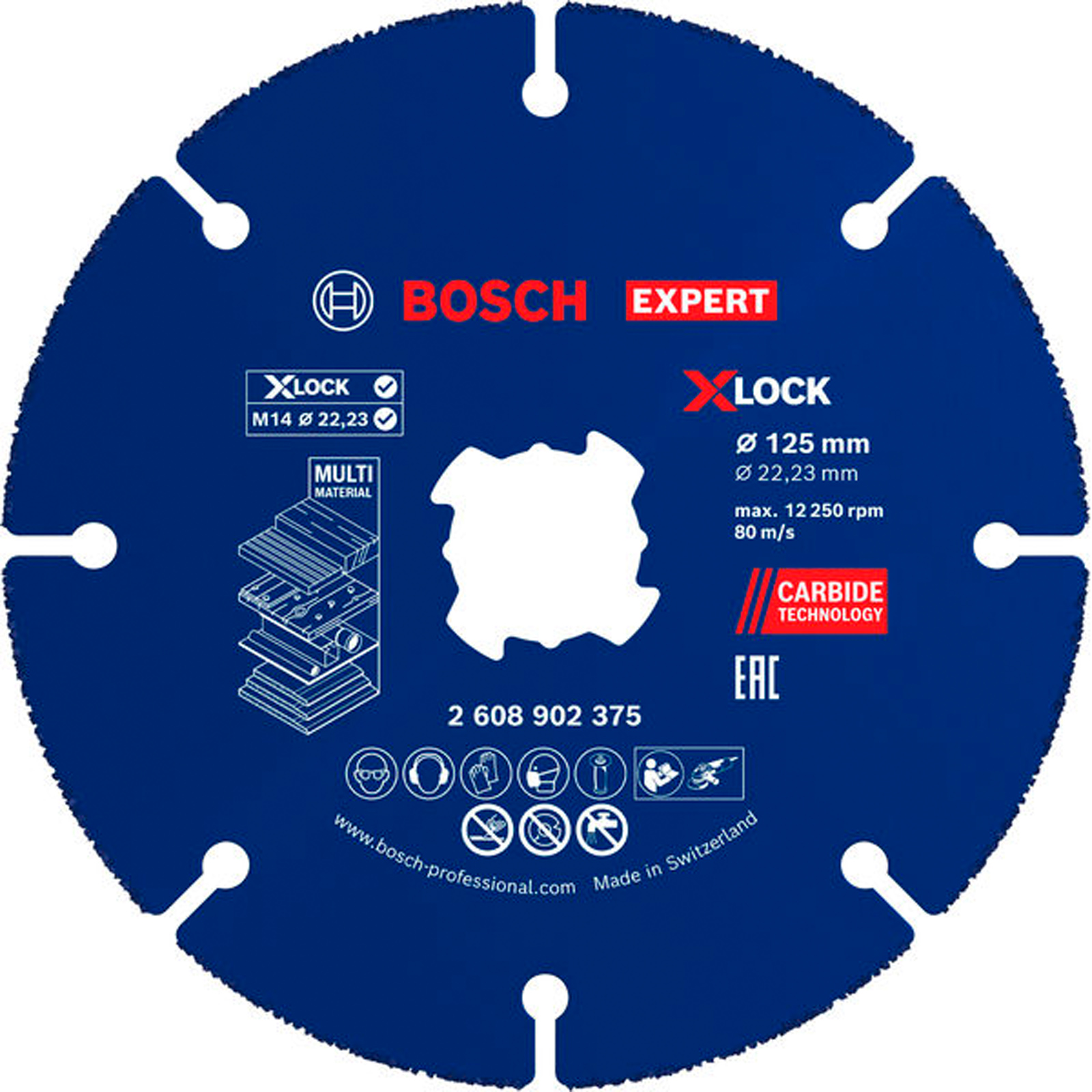 Bosch EXPERT Multi Material Carbide-Trennscheibe 125 x 1.6 x 22,23 mm X-Lock - 2608902375