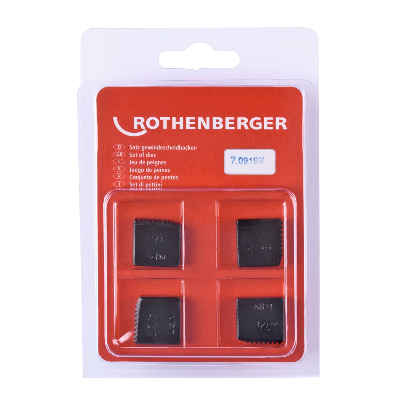 ROTHENBERGER SC Schneidbacken, NPT, 3/4", 4 Stück - 070919X