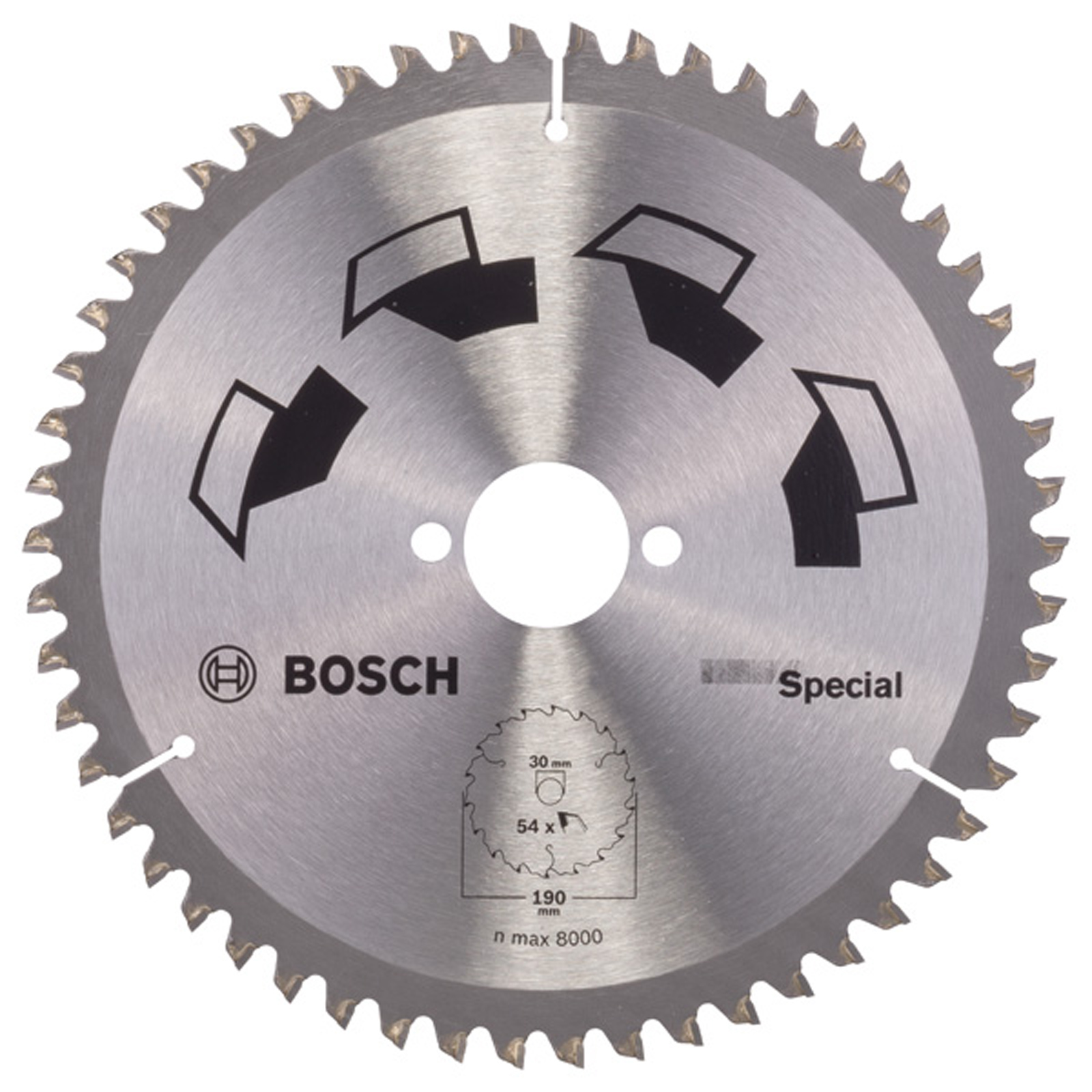 Bosch Kreissägeblatt SPECIAL D= 190 mm Bohrung= 30 mm Z= 54 - 2609256892