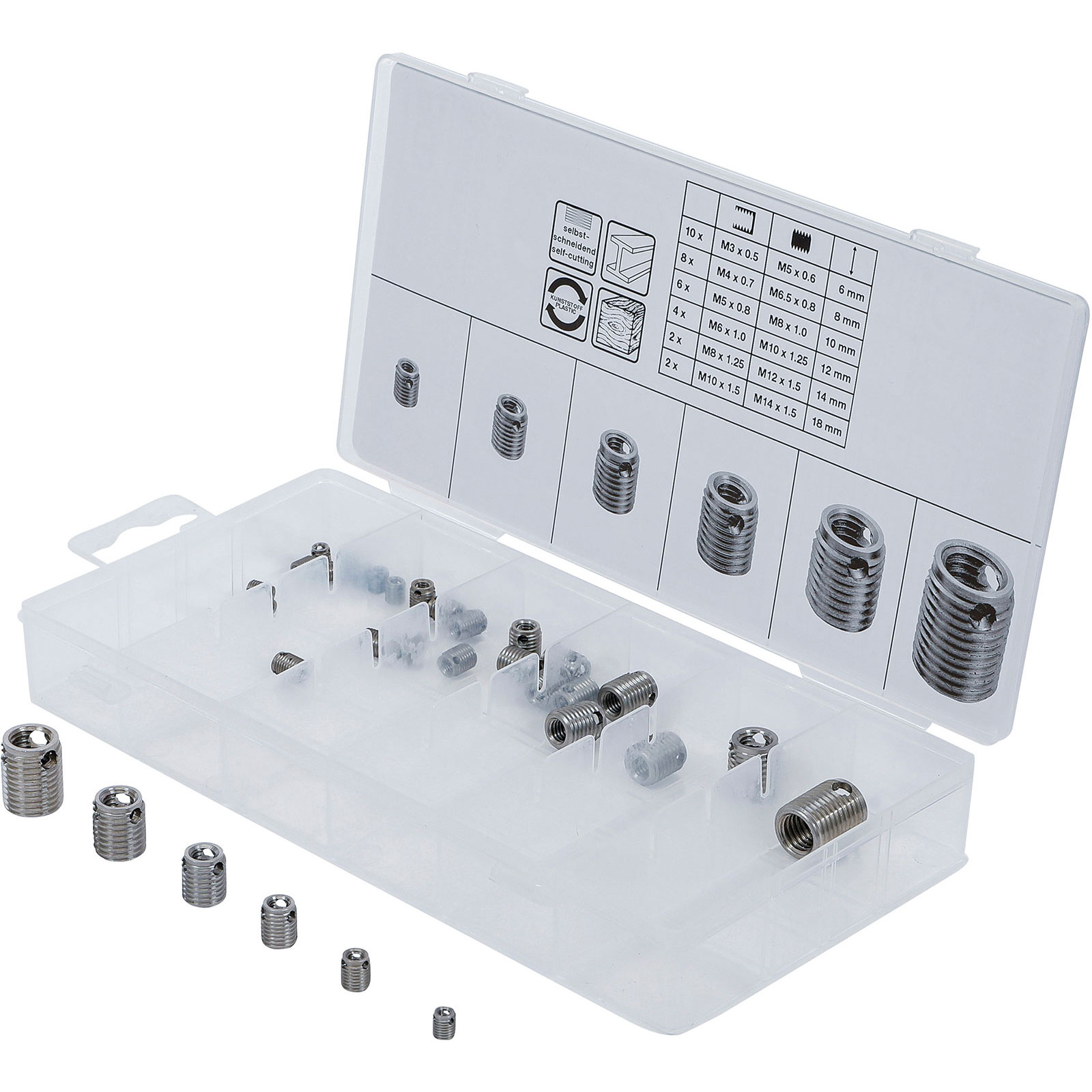 BGS Gewindeeinsätze-Sortiment selbstschneidend 32tlg. - 6844