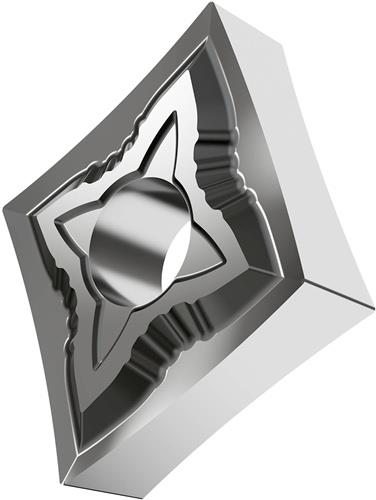 Drehwendeschneidplatte ISO CNGG 120402E-SF:H07 Bohrungs-D. 5,16mm Farbe Silber