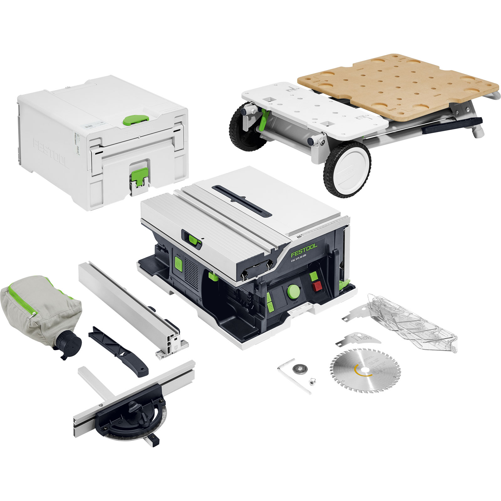 Festool Akku-Tischkreissäge CSC SYS 50 EBI-Basic-Set Ø 168 mm - 577371