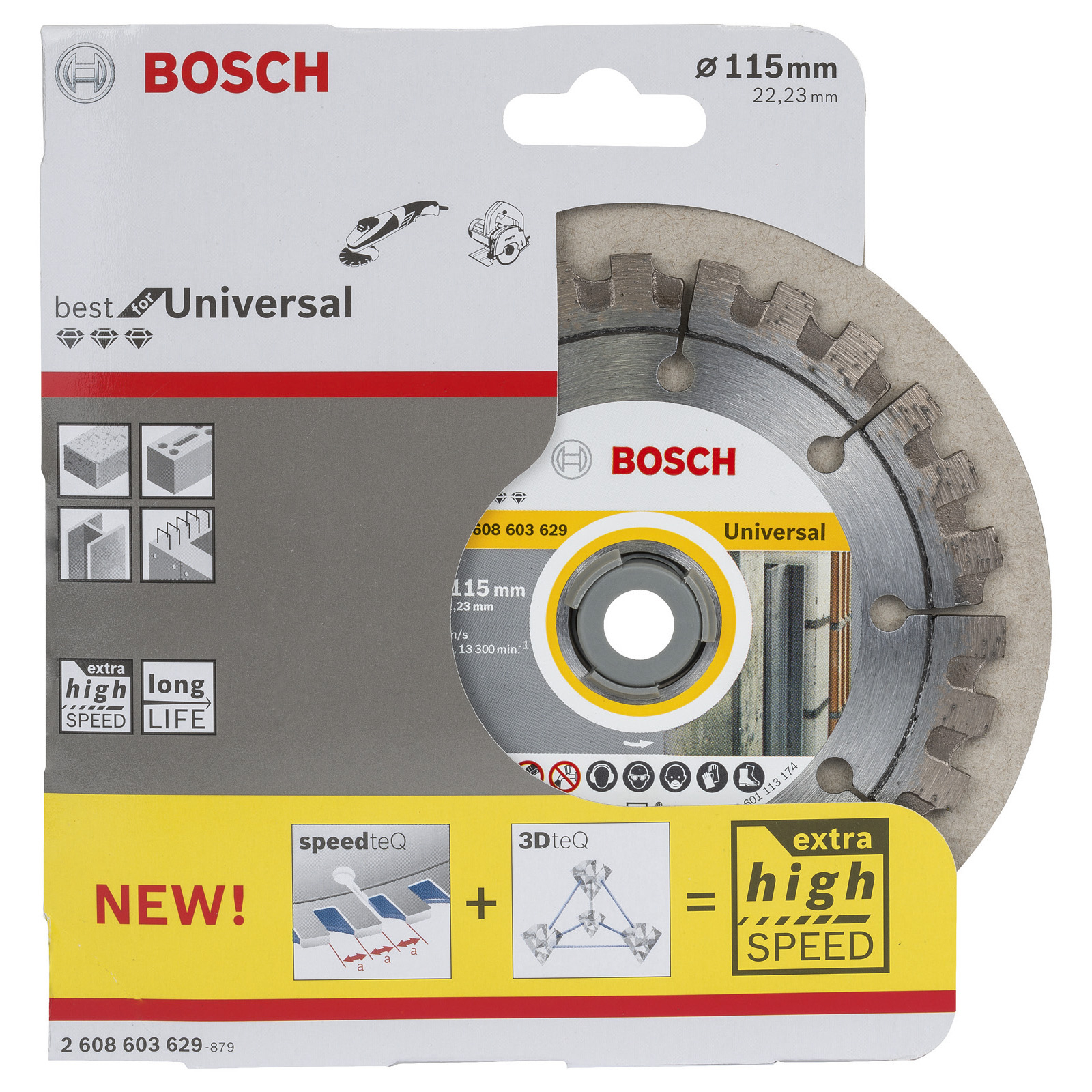 Bosch Diamanttrennscheibe Best for Universal, 115 x 22,23 x 2,2 x 12 mm -2608603629