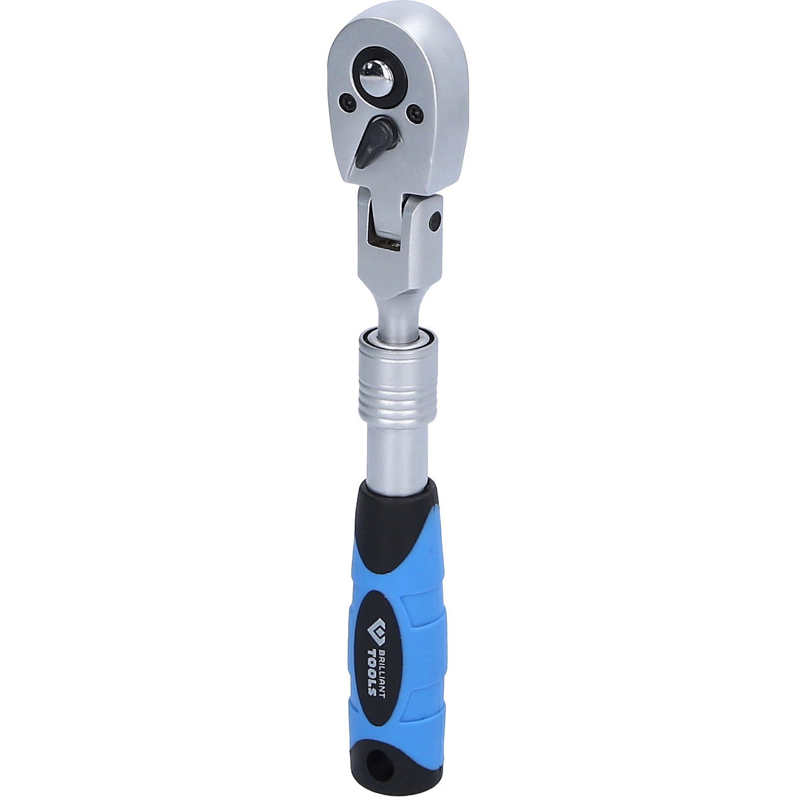 BRILLIANT TOOLS 1/4" Teleskop-Umschaltknarre mit flexibelem Kopf  (175 - 225 mm) - BT020997