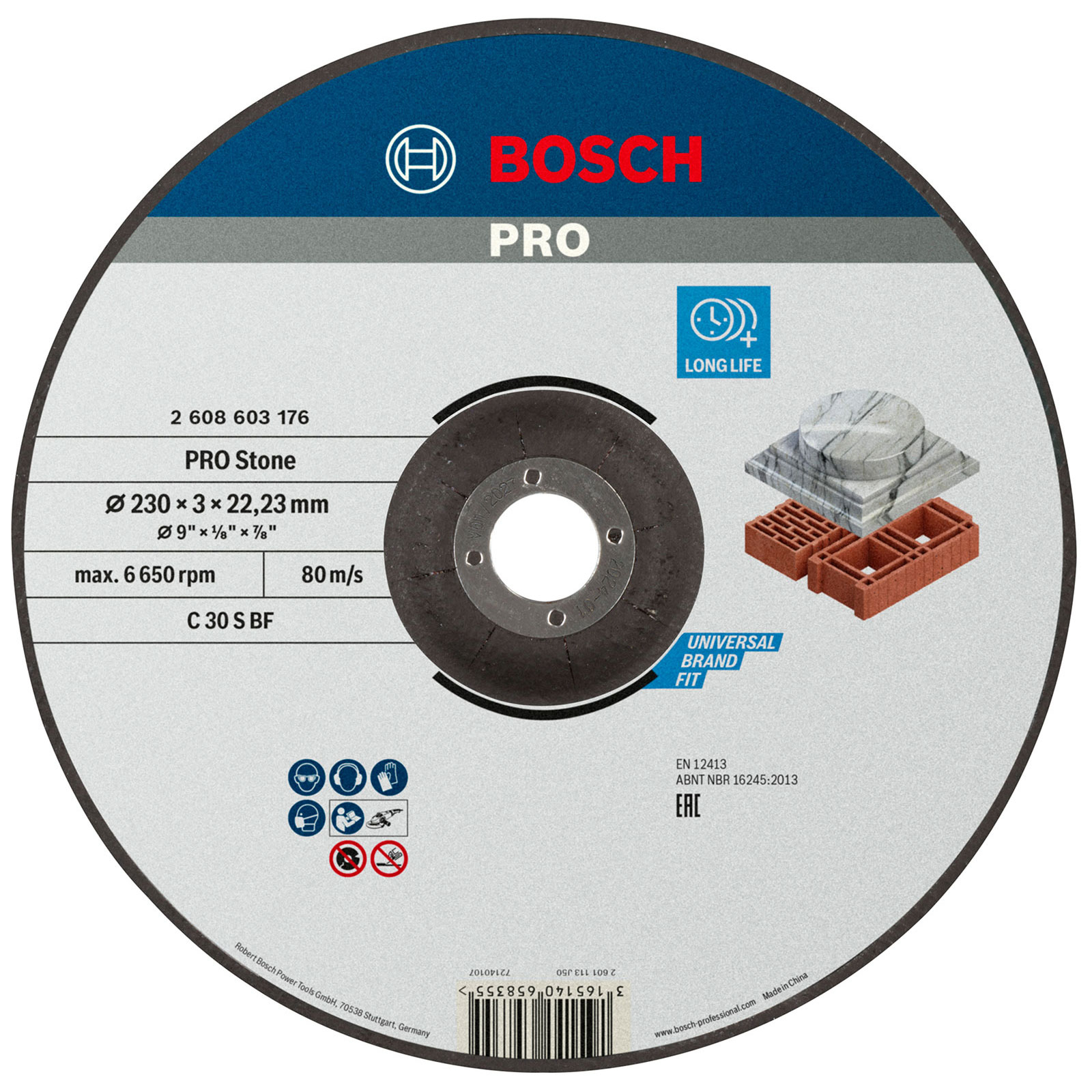 Bosch PRO Stone Trennscheibe 230 x 3 x 22,23 mm - 2608603176